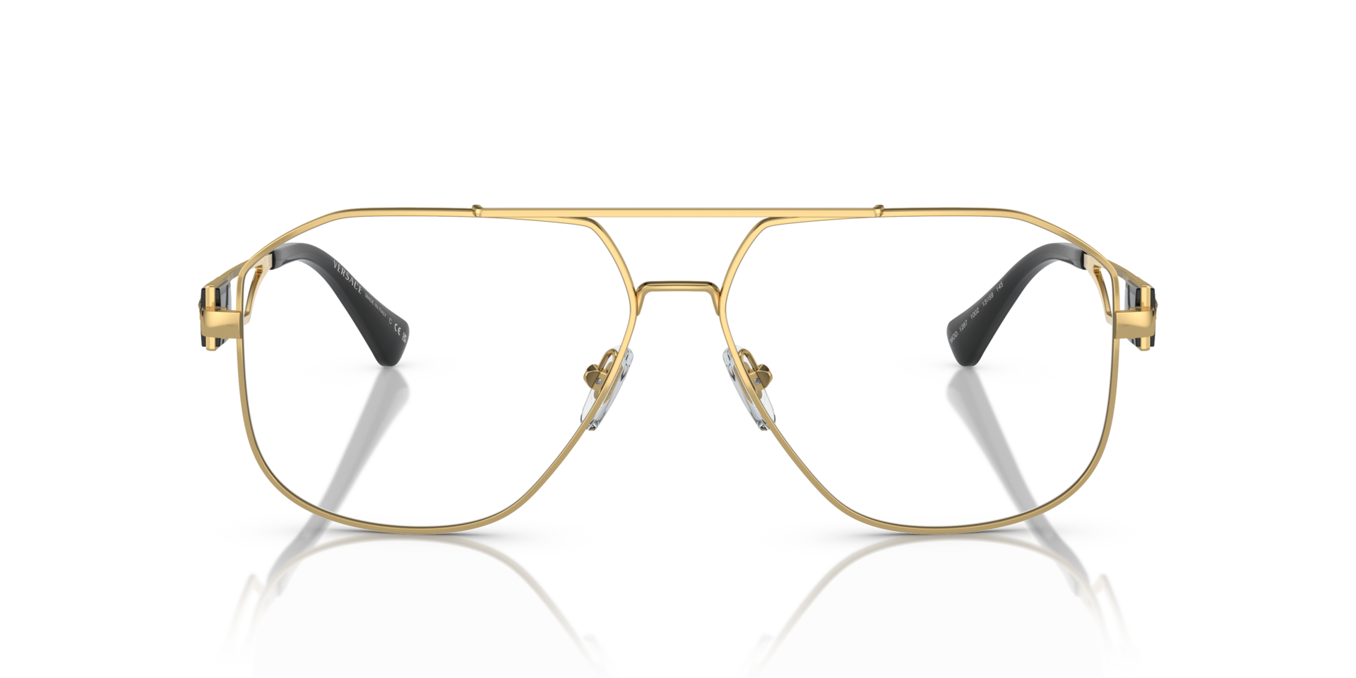 Versace VE1287 Asian Fit Men's Glasses, Gold, Size 59