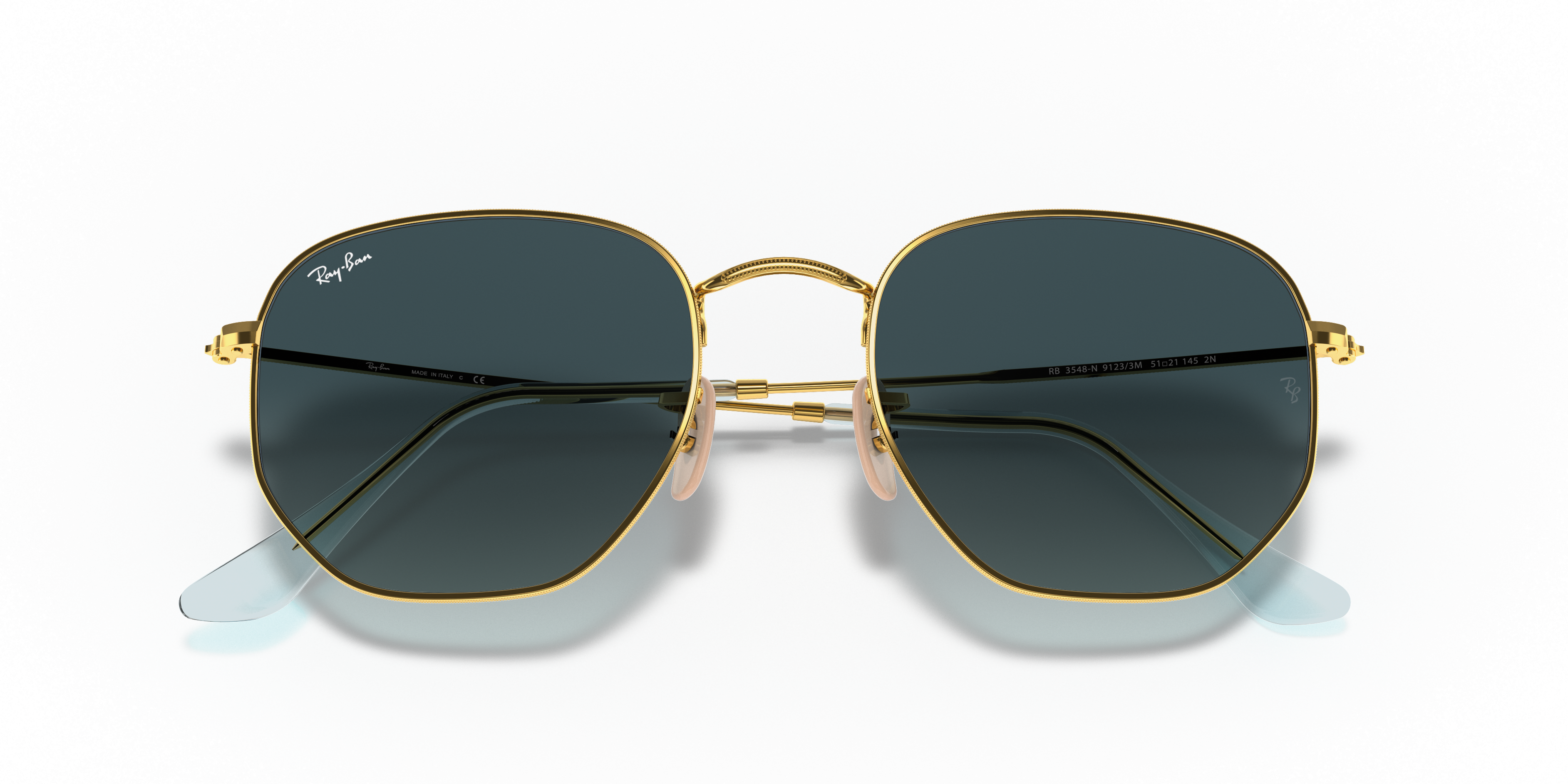 Ray-Ban RB3548N HEXAGONAL FLAT LENSES Sunglasses | Clearly