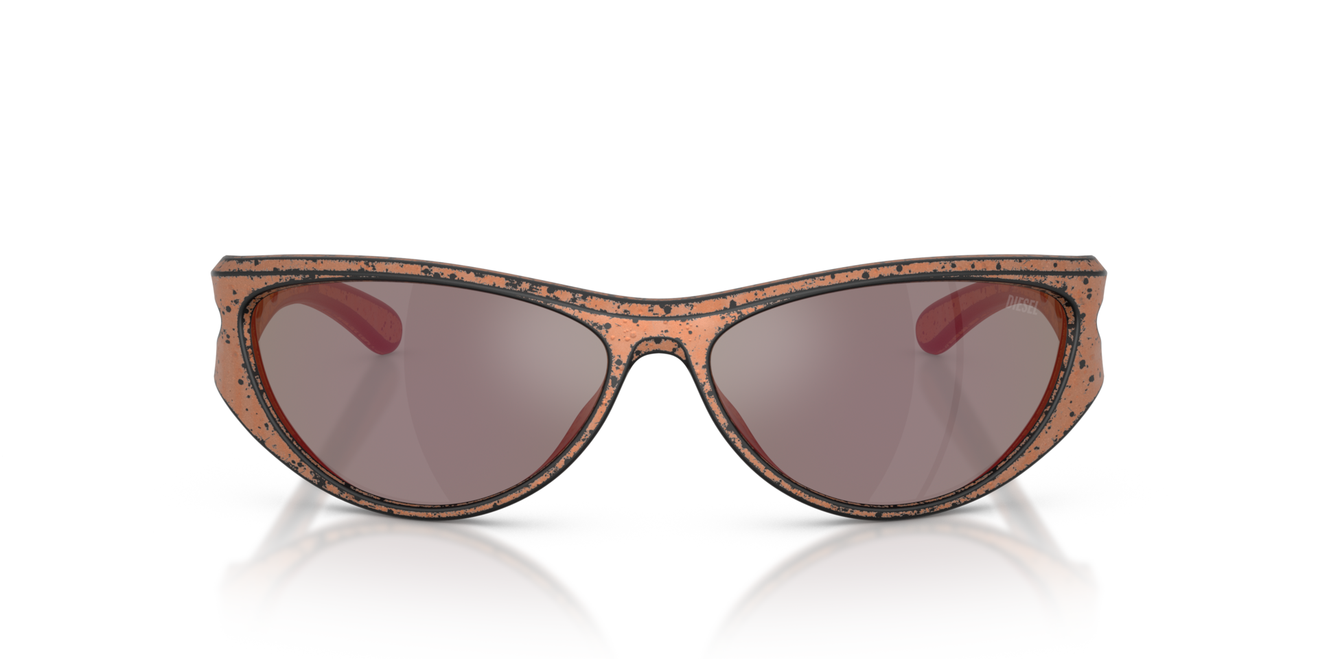 Diesel DL3004U 20114Z Men's Sunglasses Brown Size 63