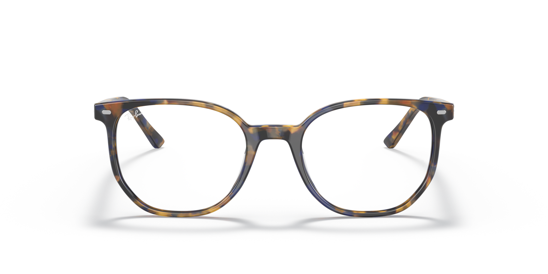 Ray-Ban Elliot Optics Optical Yellow & Blue Havana Frame Clear Lenses Polarized 50-19