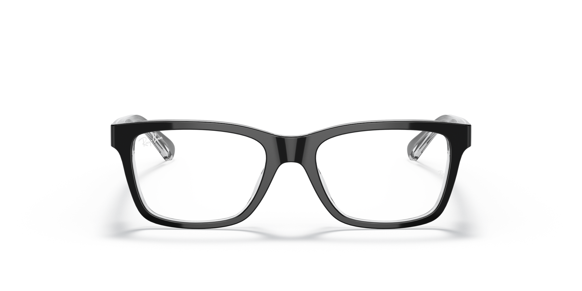 Ray-Ban Rb1536 Optics Kids Optical Black Frame Clear Lenses Polarized 48-16