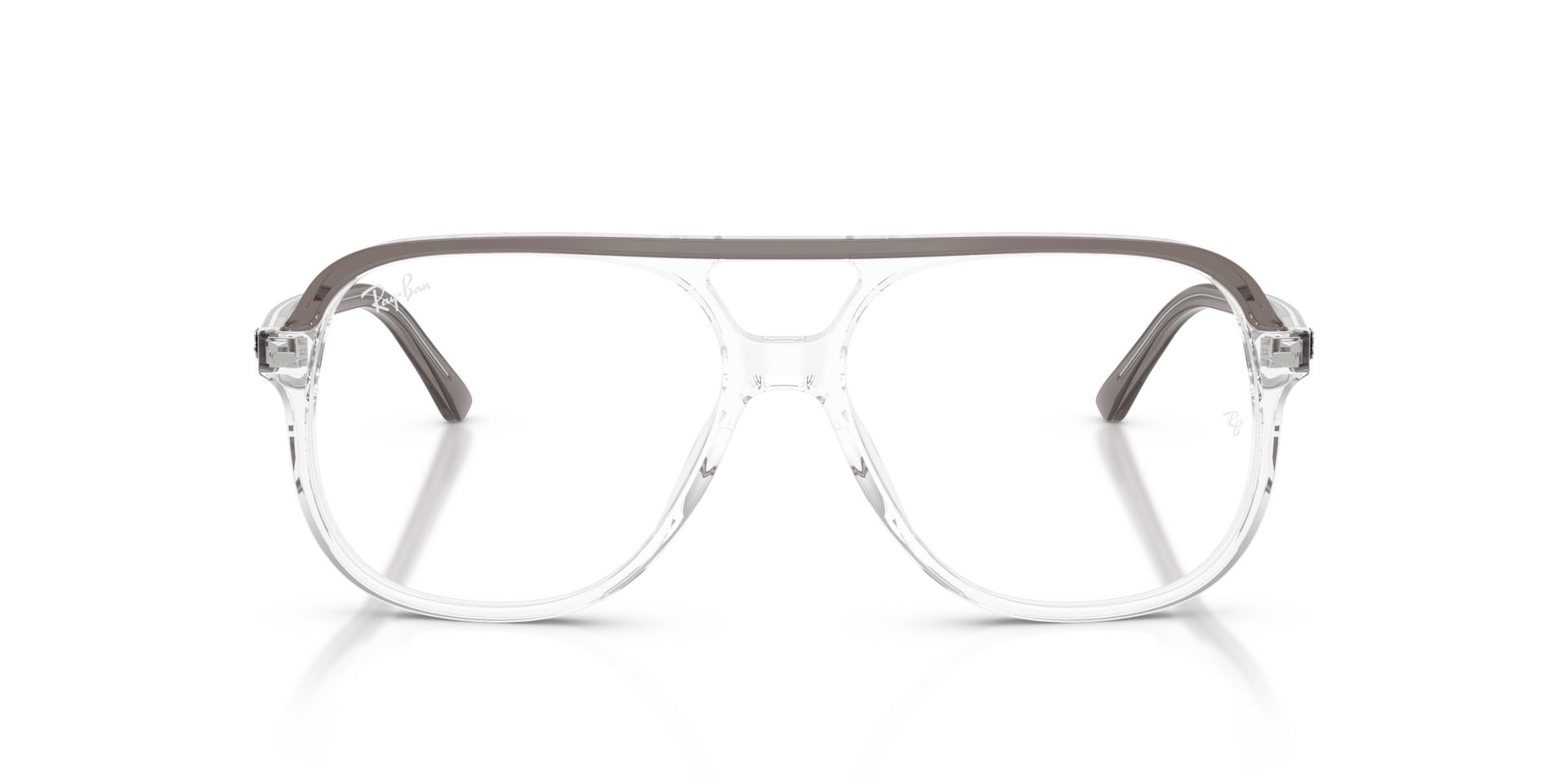 Ray-Ban Bill Optics Optical Grey Transparent Frame Clear Lenses Polarized 56-14