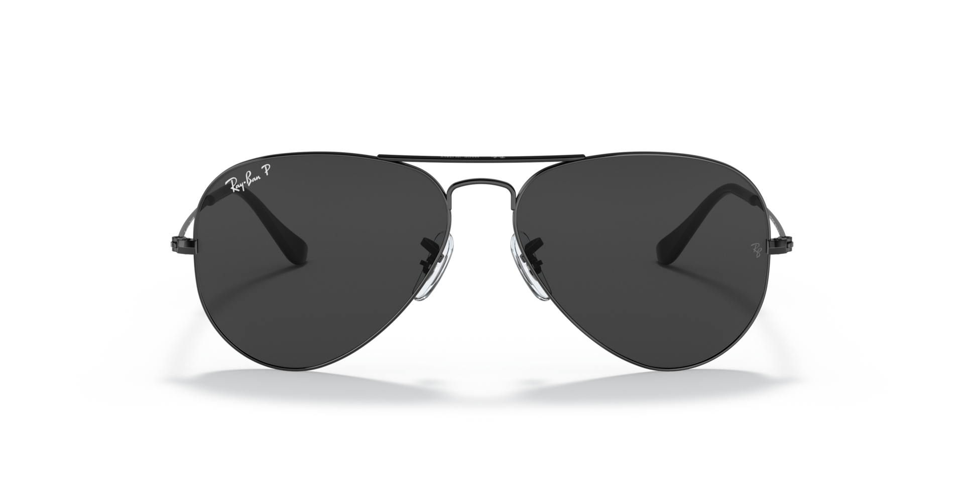 Ray-Ban RB3025 Aviator Large Metal Polarized 002/48 Men's Sunglasses Black Size 58