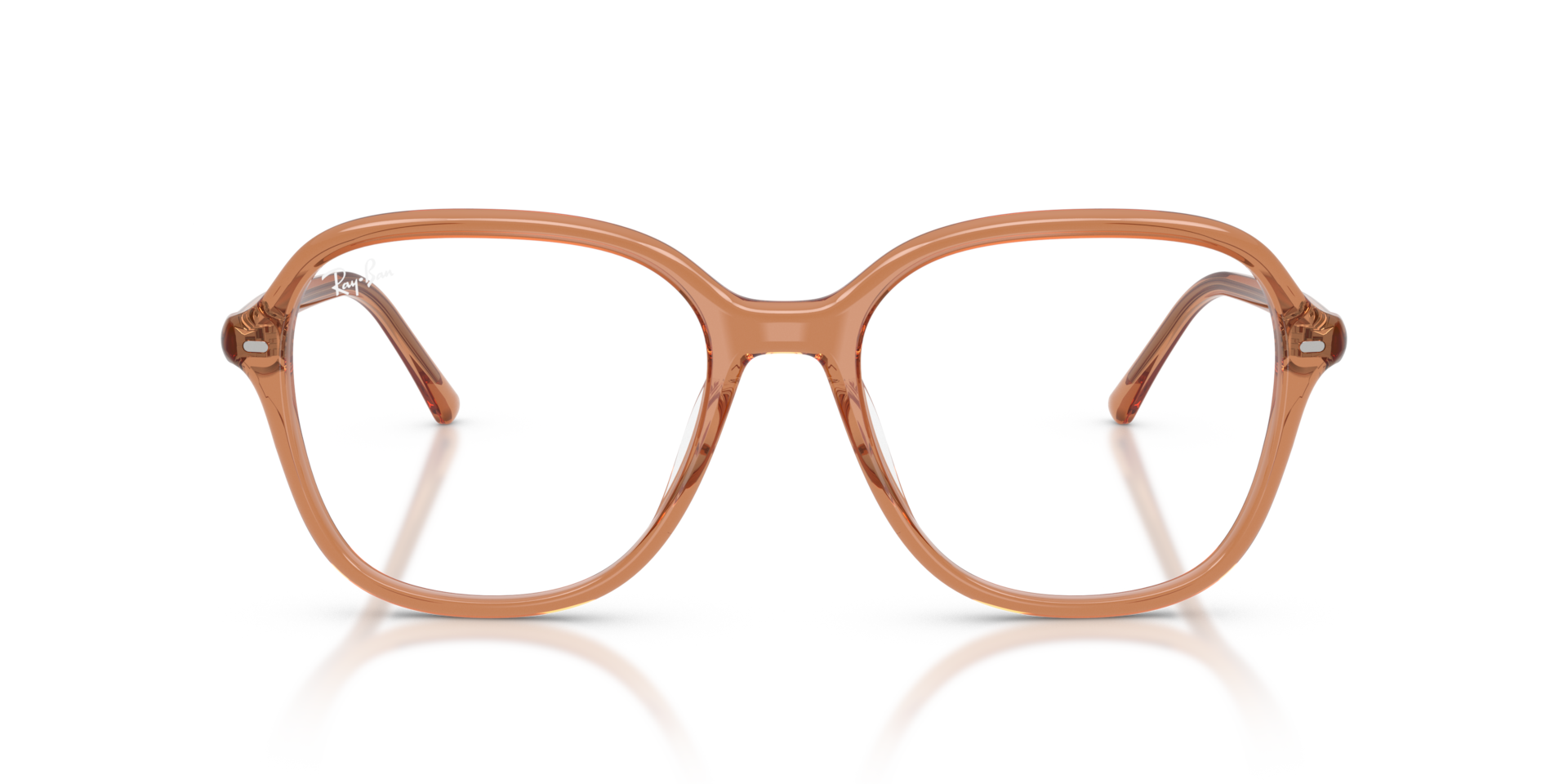 Ray-Ban Rb5456 Optics Optical Transparent Brown Frame Transparent Lenses Polarized 54-18