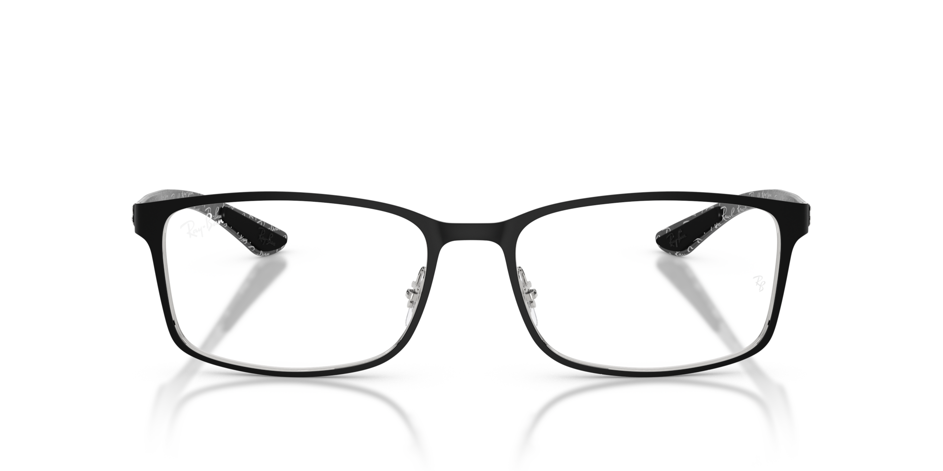Ray-Ban Rb8424 Optics Optical Silver Frame Clear Lenses Polarized 57-18