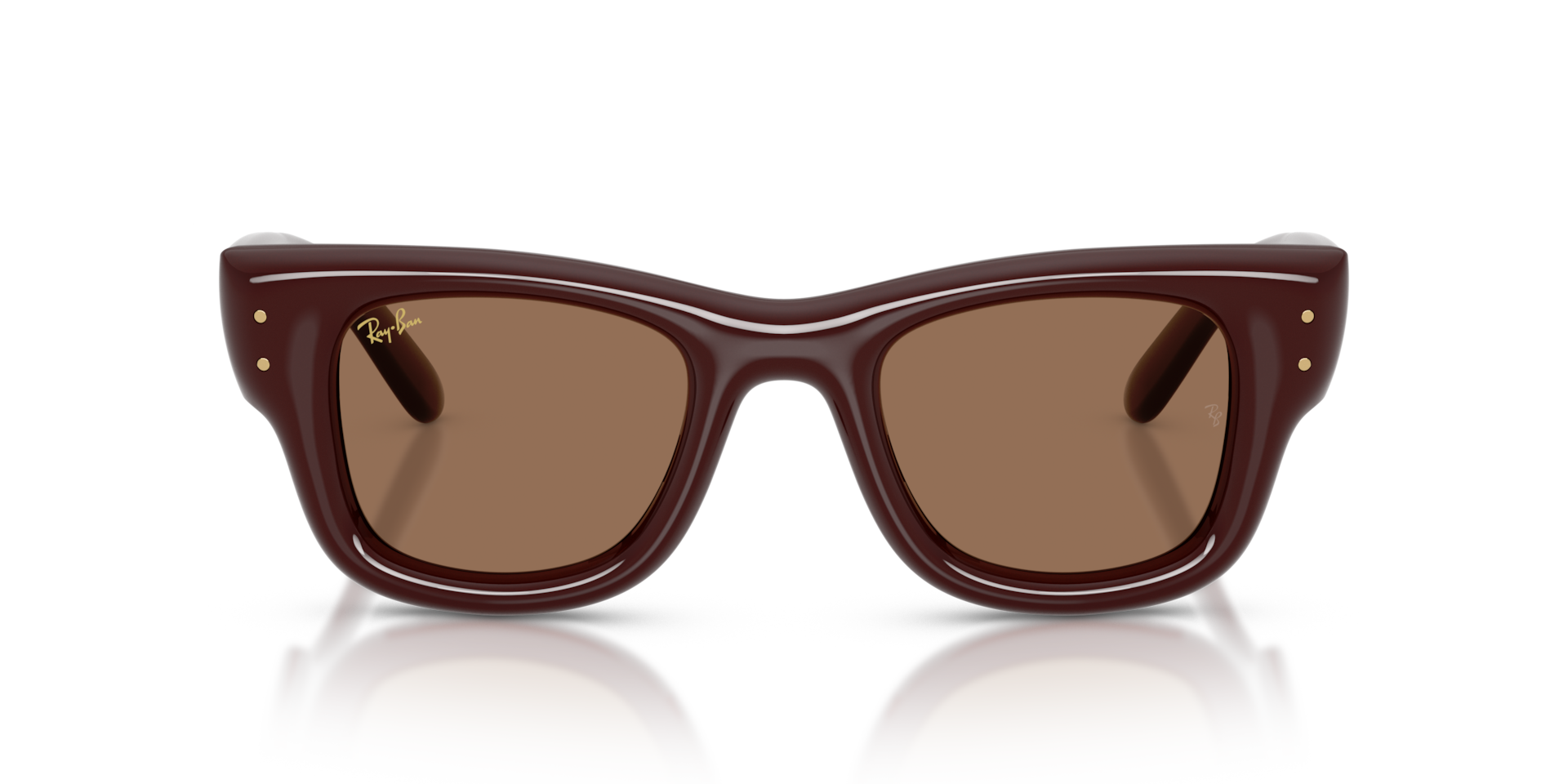 Ray-Ban Wayfarer Puffer Sunglasses Dark Brown Frame Brown Lenses 50-23