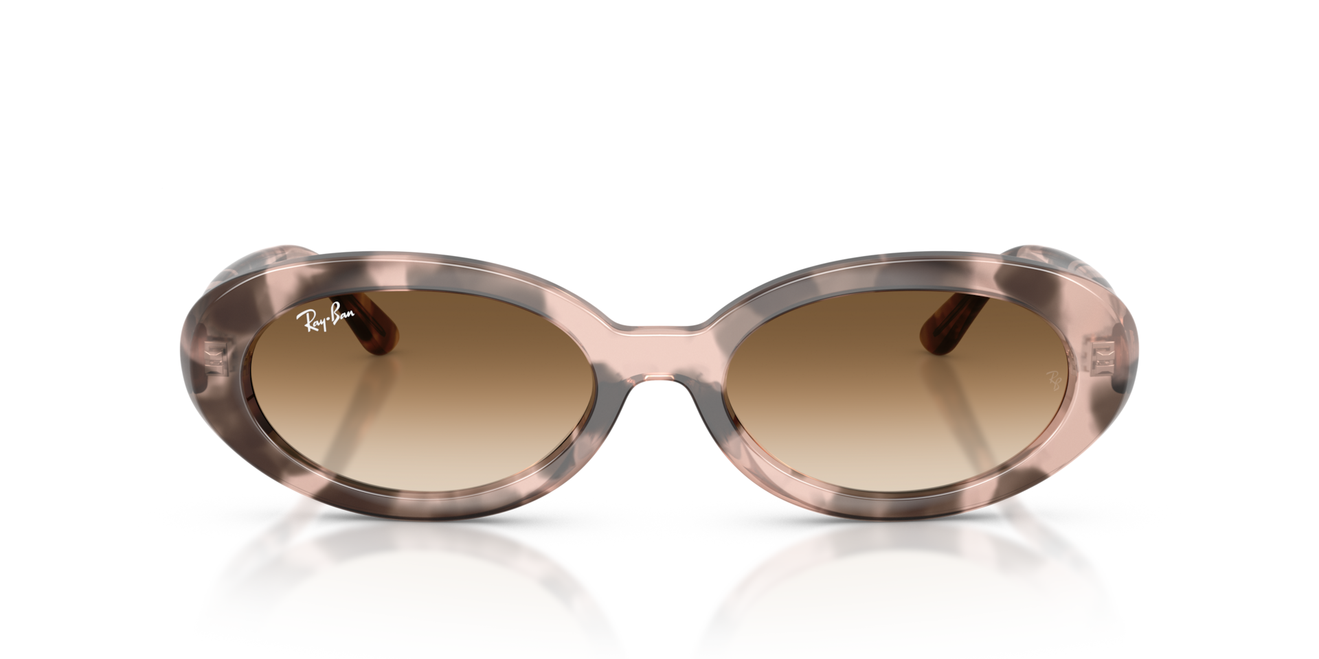 Ray-Ban Rb2223 Sunglasses Opal Pink Havana Frame Brown Lenses 54-19