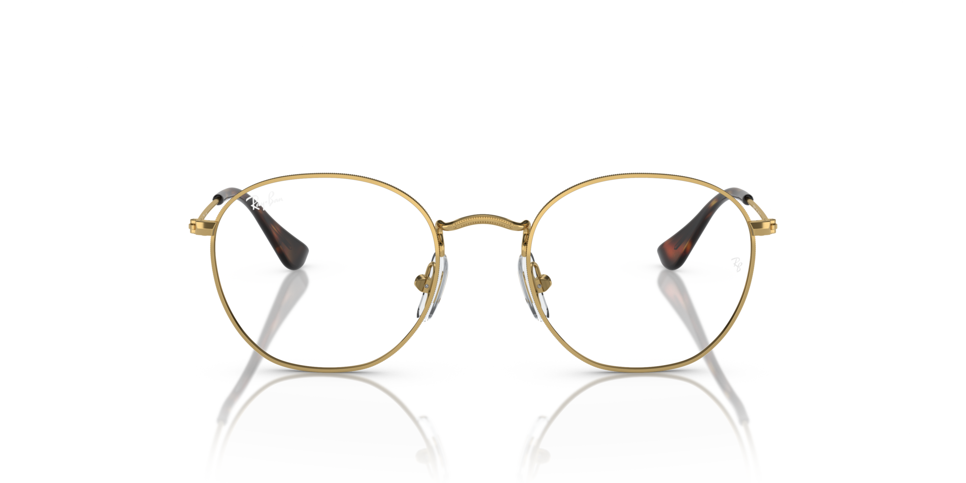 Ray-Ban Rob Optics Kids Optical Arista Gold Frame Clear Lenses Polarized 48-19