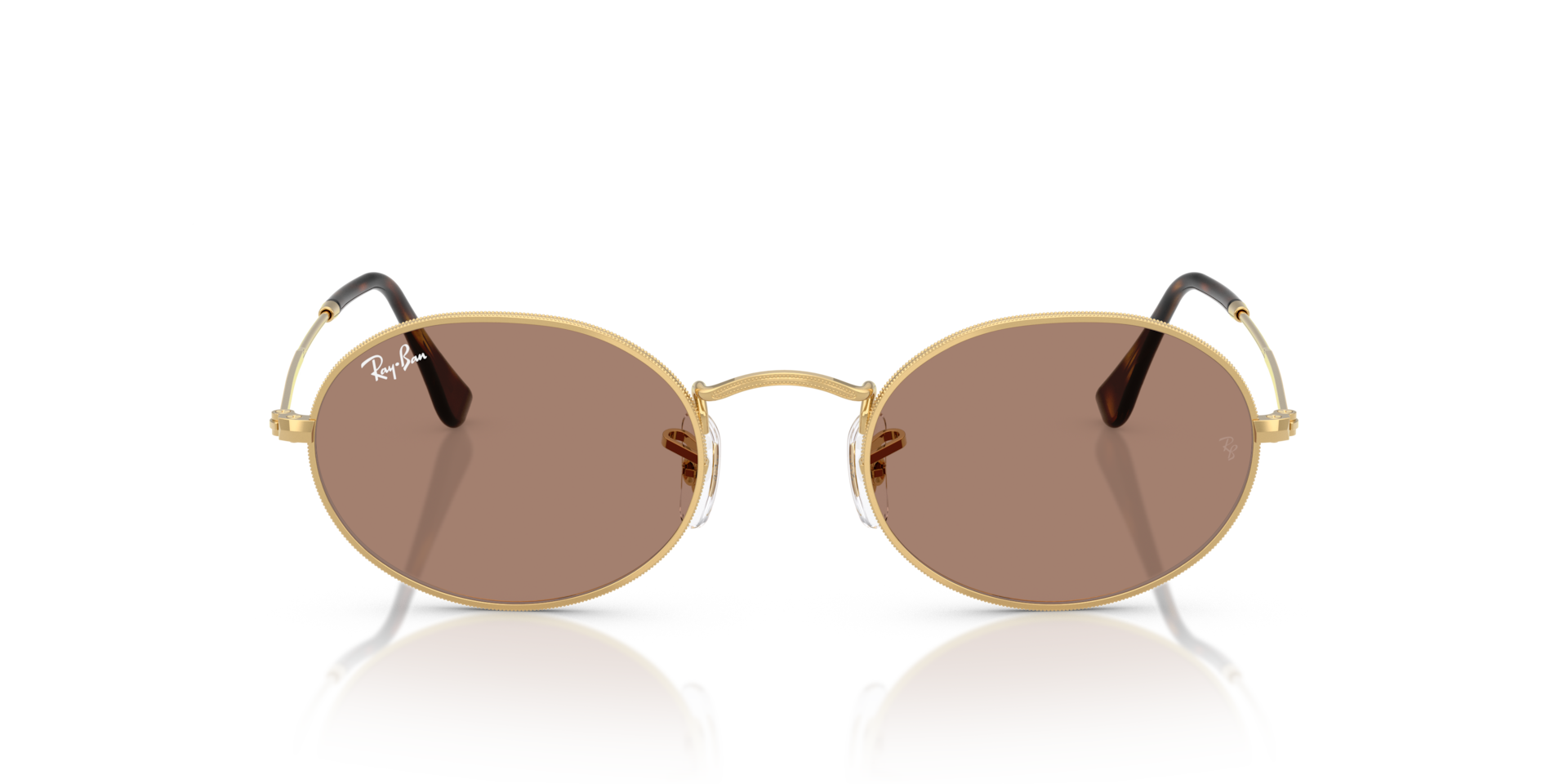 Ray-Ban Oval Metal Summer Capsule Sunglasses Arista Gold Frame Violet Lenses 51-21