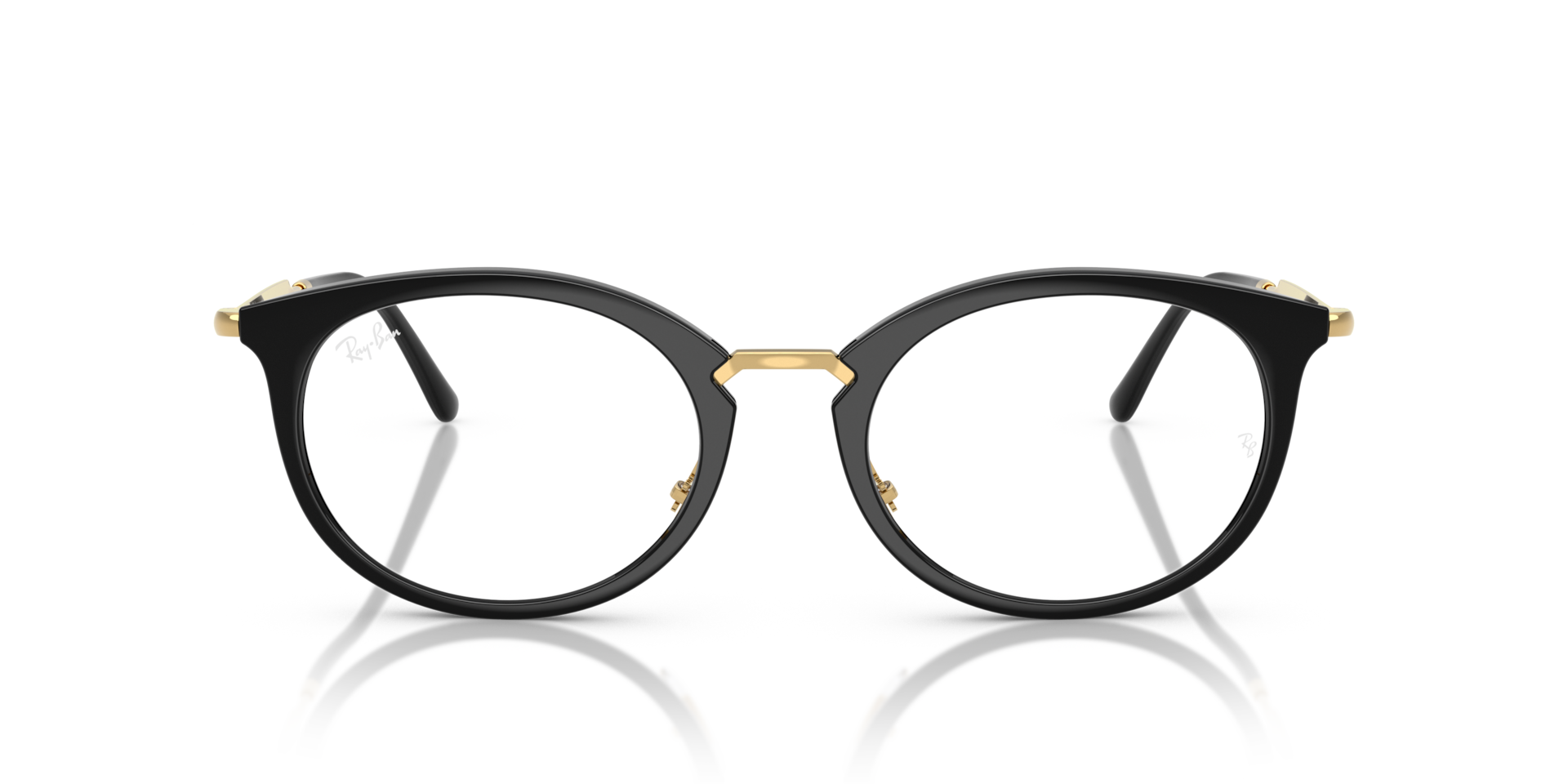 Ray-Ban Rb7255 Optics Optical Arista Gold Frame Clear Lenses Polarized 51-20