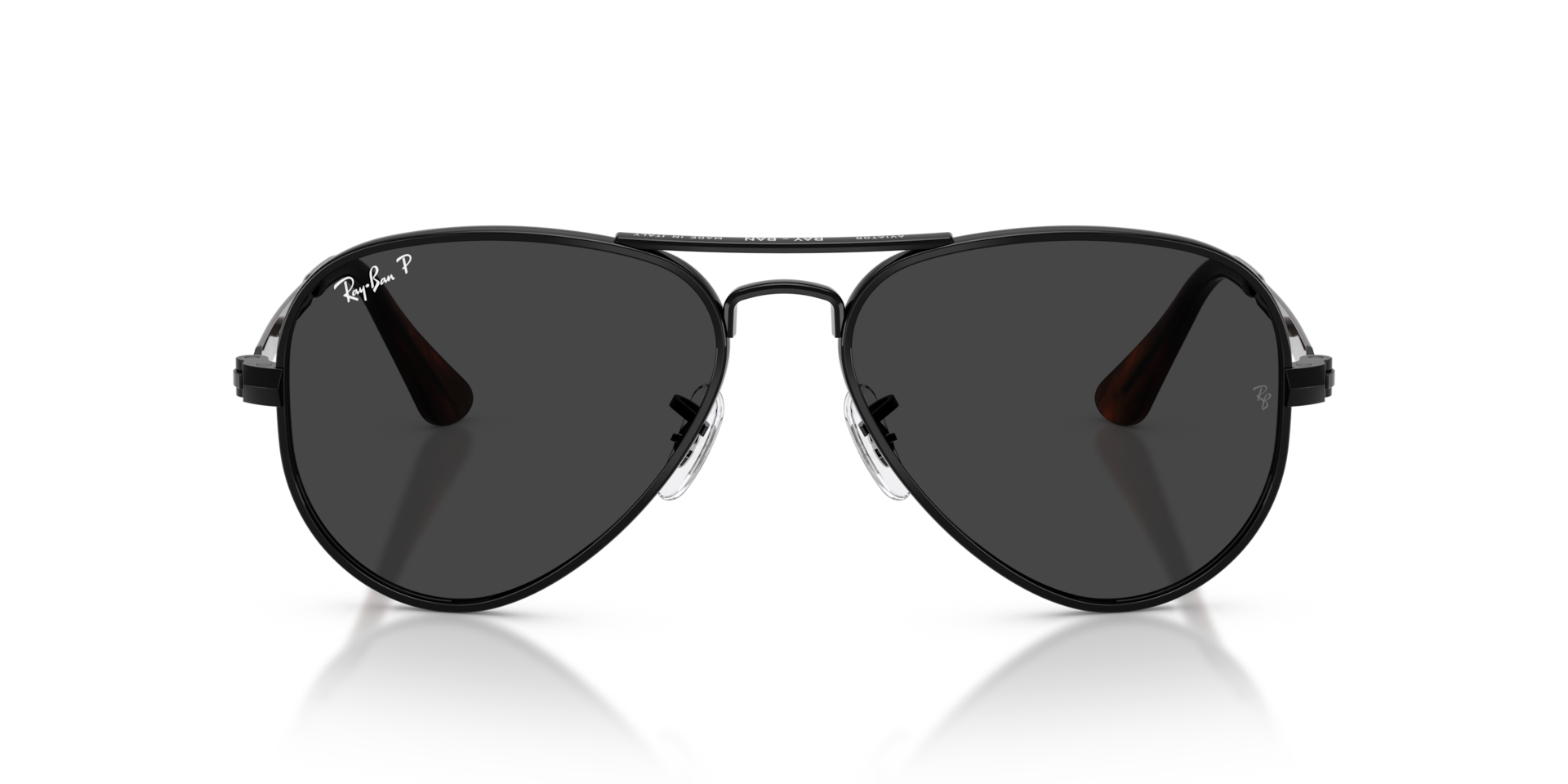 Ray-Ban Aviator Max Sunglasses Black Frame Black Lenses Polarized 62-16