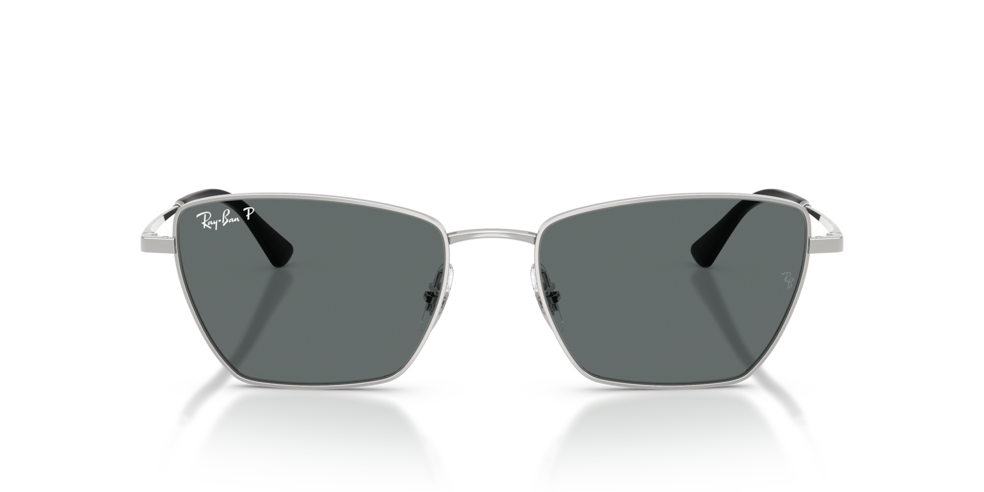Ray-Ban Drea Bio-based Sunglasses Silver Frame Grey Lenses Polarized 56-18