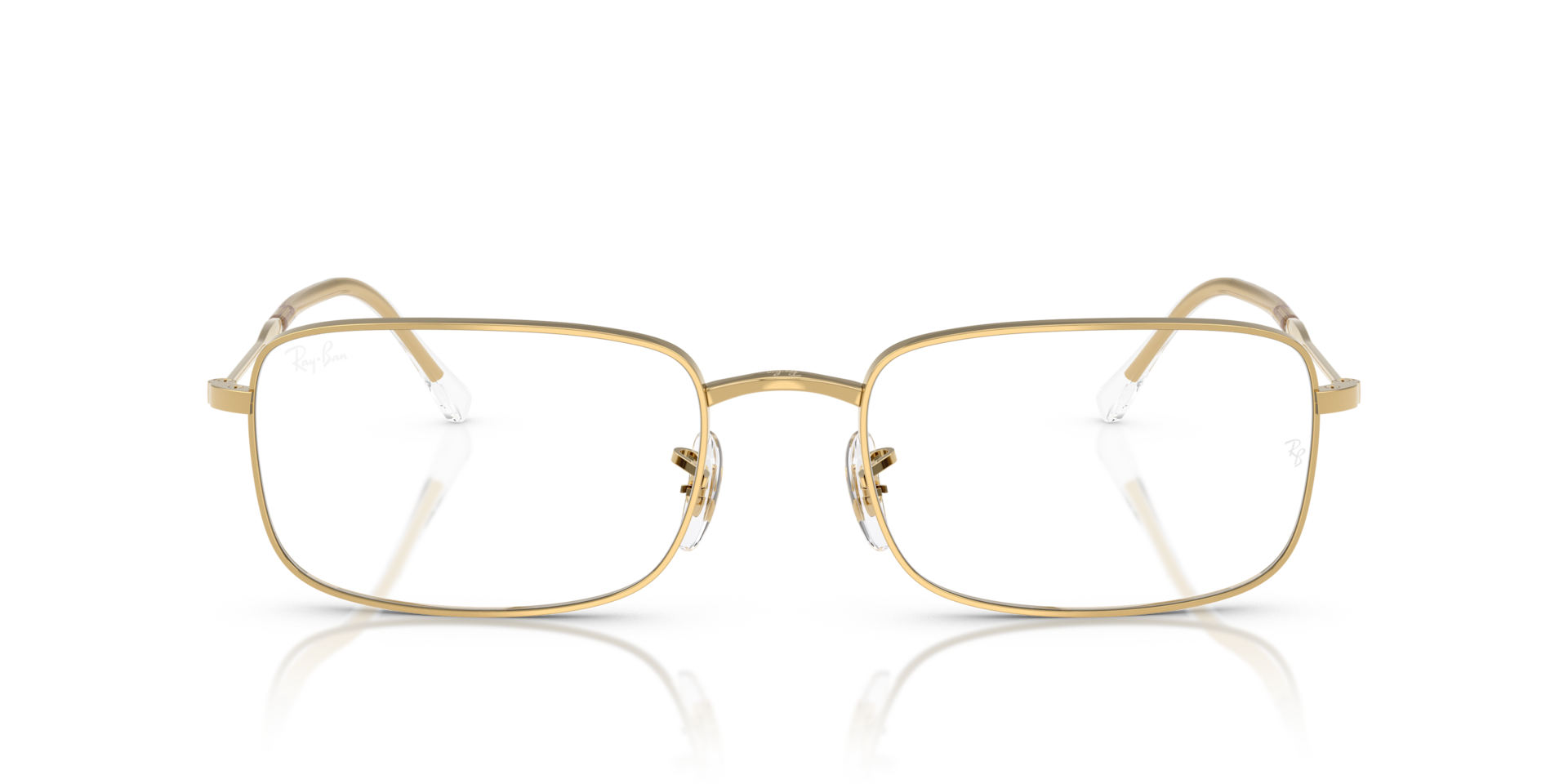 Ray-Ban Rb3746v Optics Optical Arista Gold Frame Clear Lenses Polarized 56-20