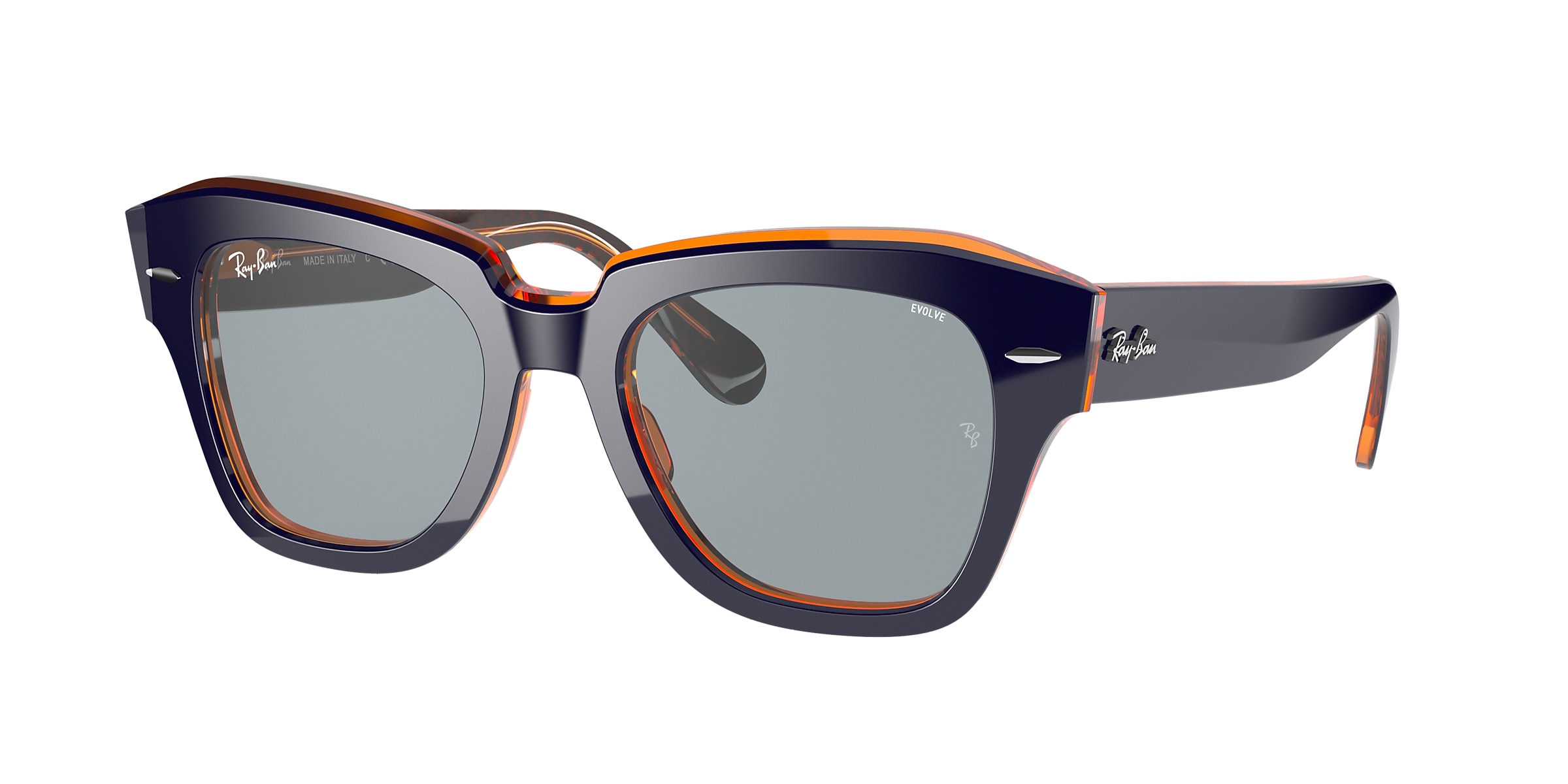 Ray-Ban Sunglasses RB2186 STATE STREET ORANGE FLUO