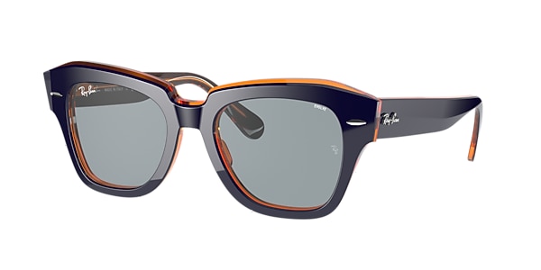 Ray-Ban Sunglasses RB2186 STATE STREET ORANGE FLUO
