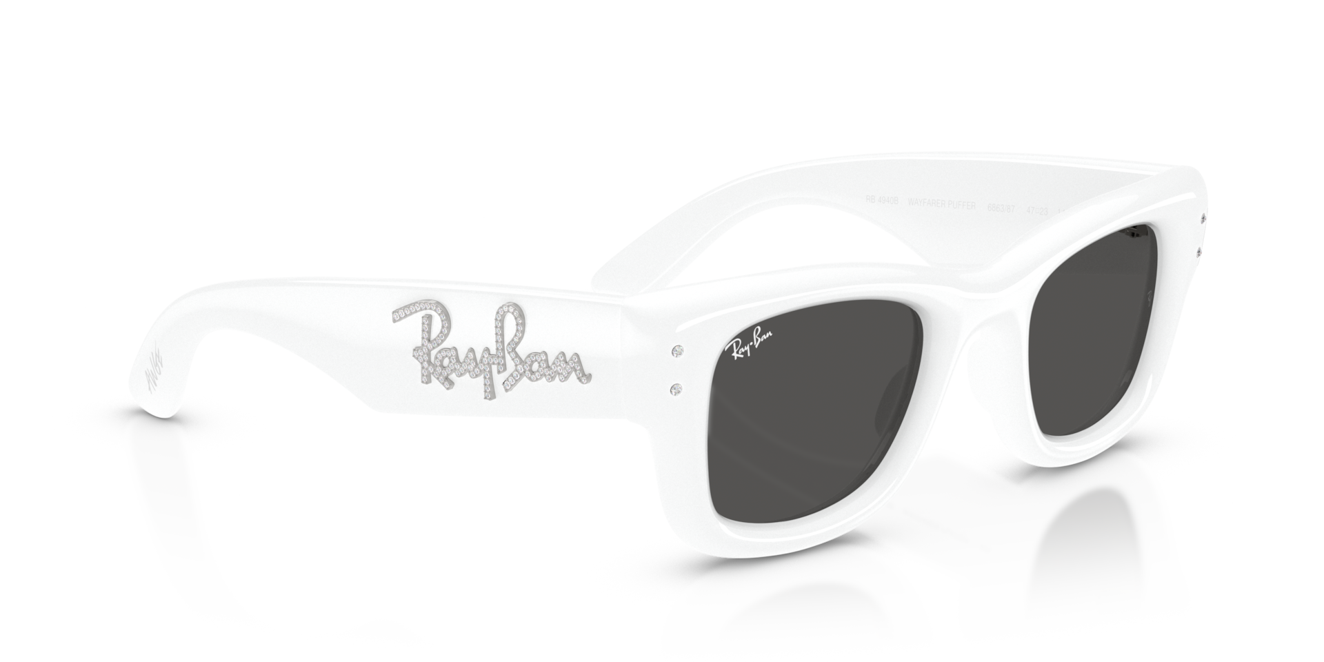 Ray-Ban RB4940B WAYFARER PUFFER CRYSTAL EDITION Sunglasses | Clearly