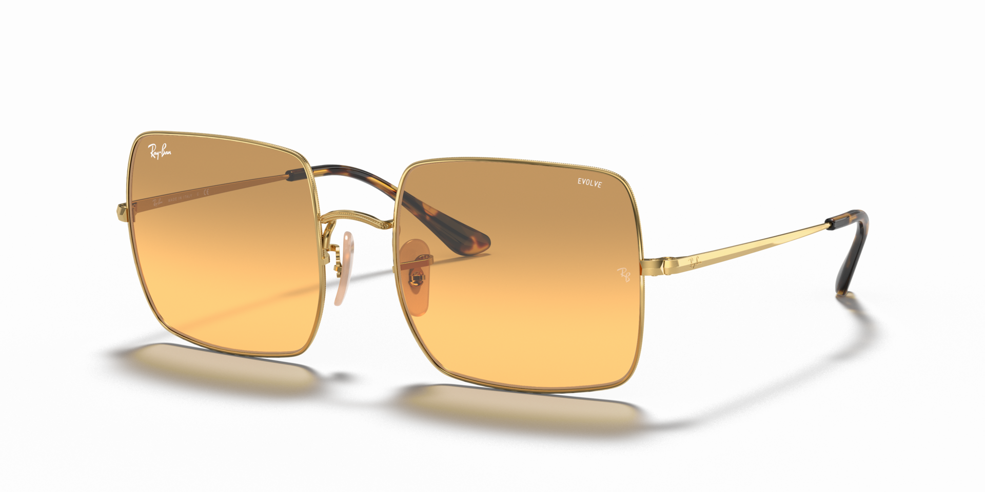 Ray Ban Square Evolve in Gold & Gray Gradient Orange Ray-Ban Women main image 2