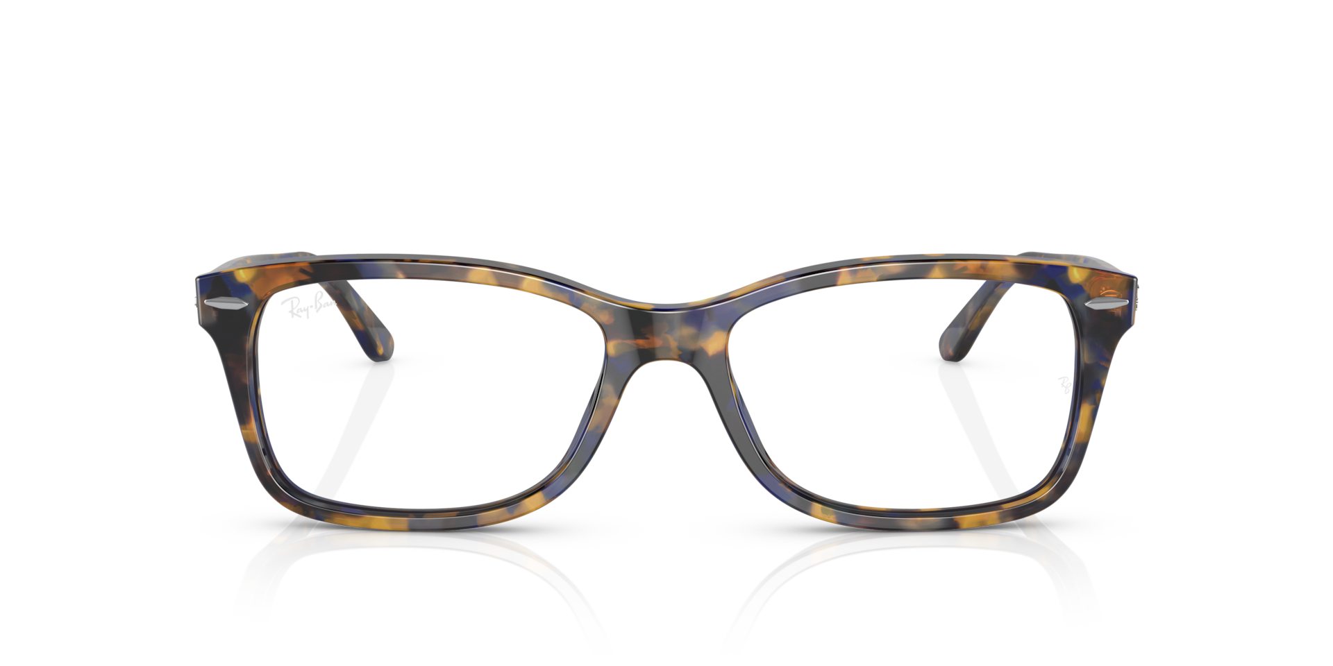 Ray-Ban Rb5428 Optics Optical Yellow & Blue Havana Frame Clear Lenses Polarized 53-17