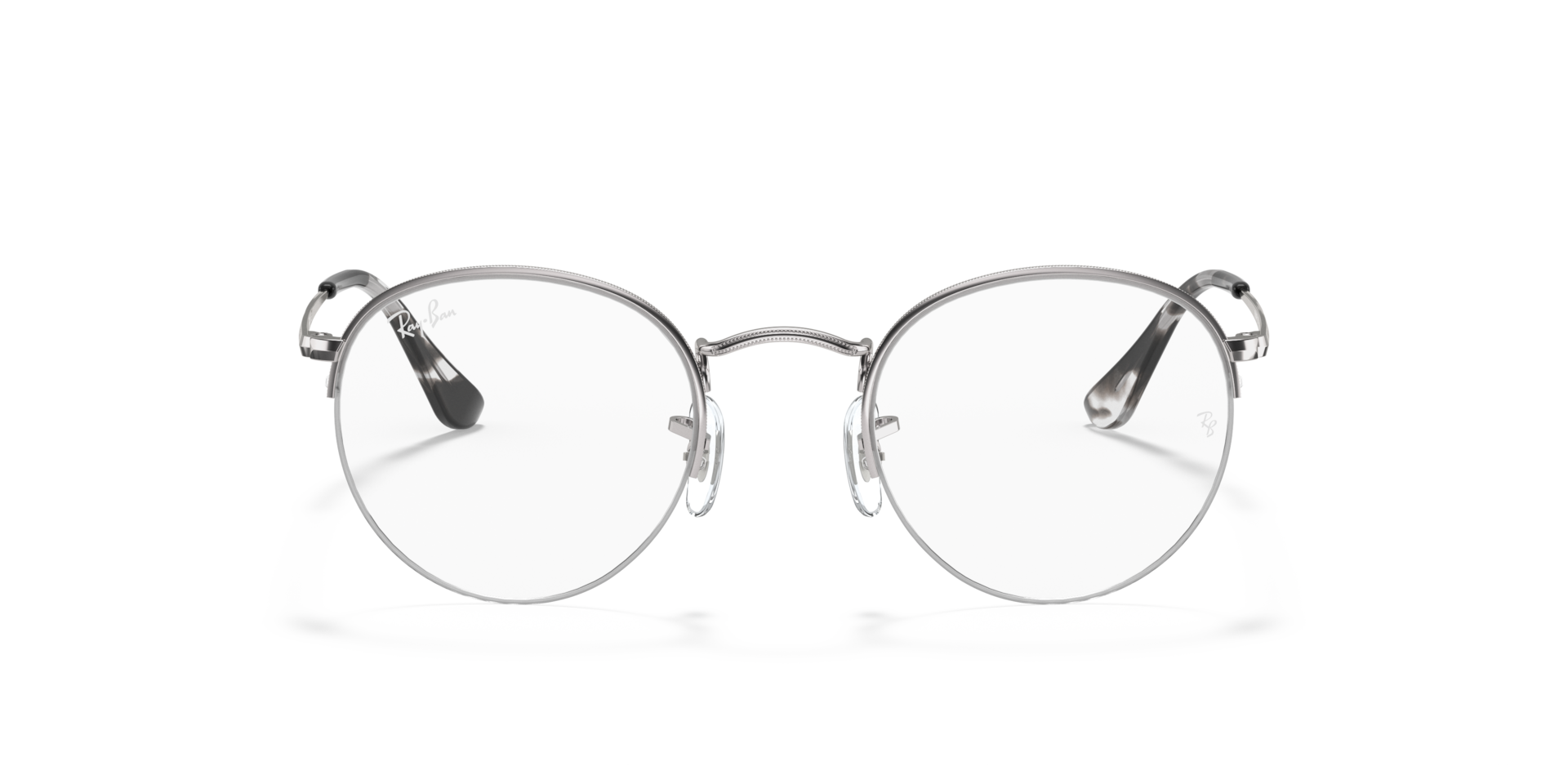 Ray-Ban Round Gaze Optical Silver Frame Clear Lenses 51-22