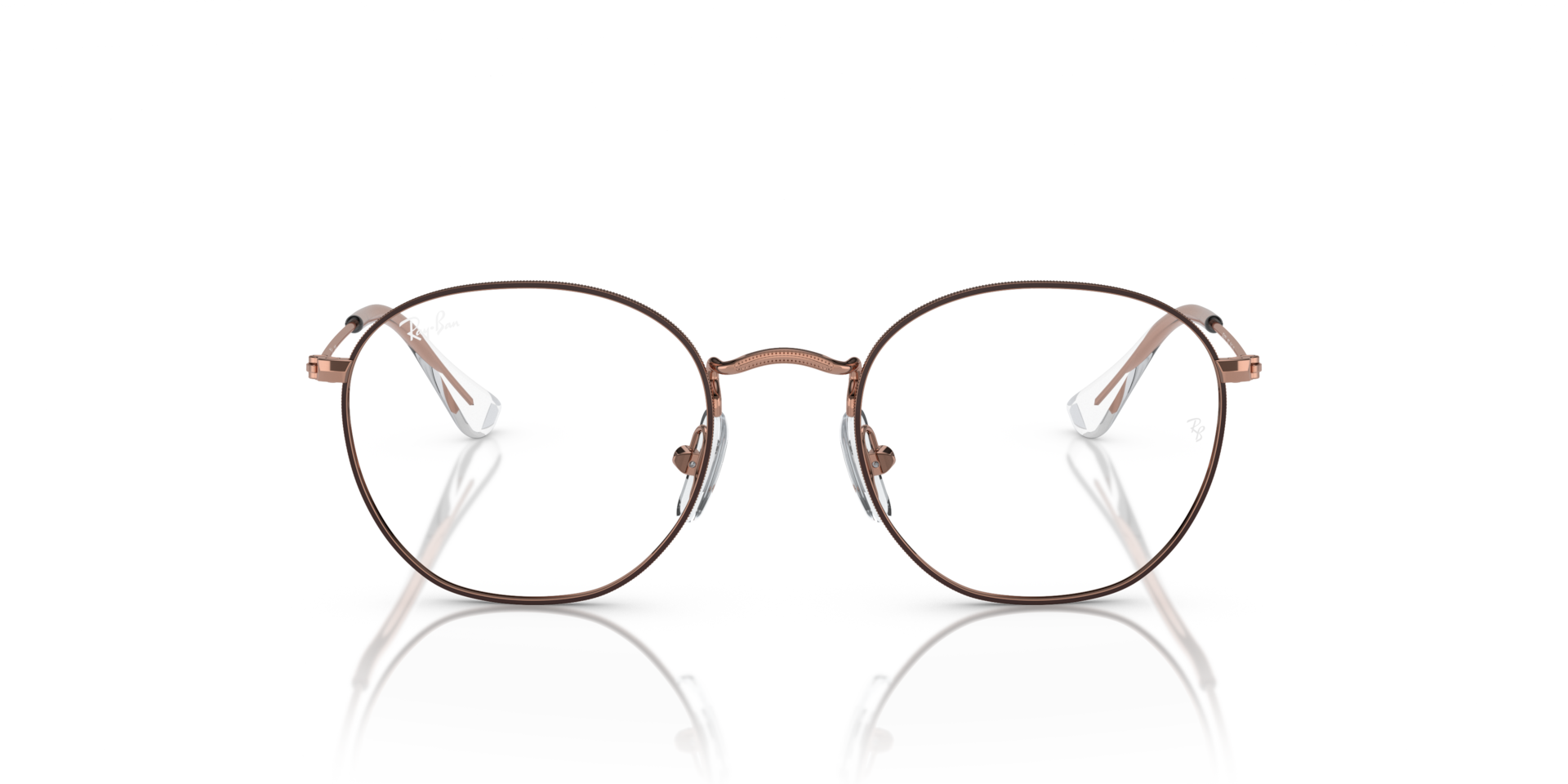 Ray-Ban Rob Optics Kids Optical Rose Gold Frame Clear Lenses Polarized 48-19