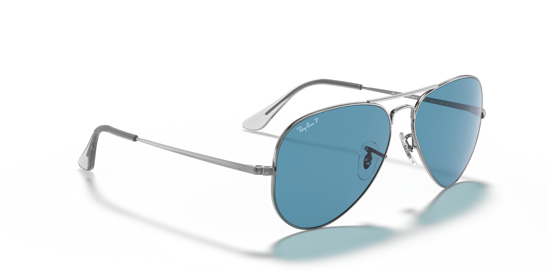 Ray-Ban RB3689 AVIATOR METAL II POLARIZED+ LENSES Sunglasses | Clearly
