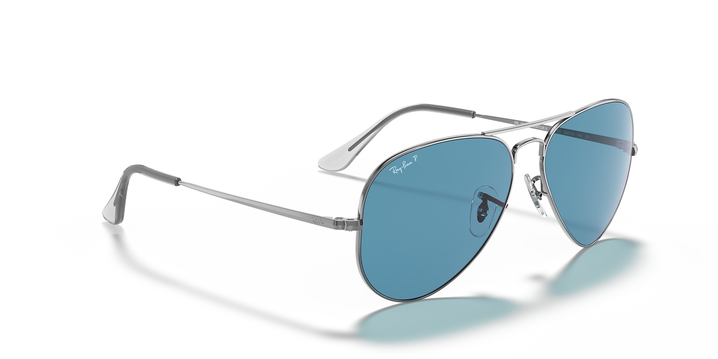 Ray-Ban Sunglasses RB3689 AVIATOR METAL II POLARIZED+ LENSES