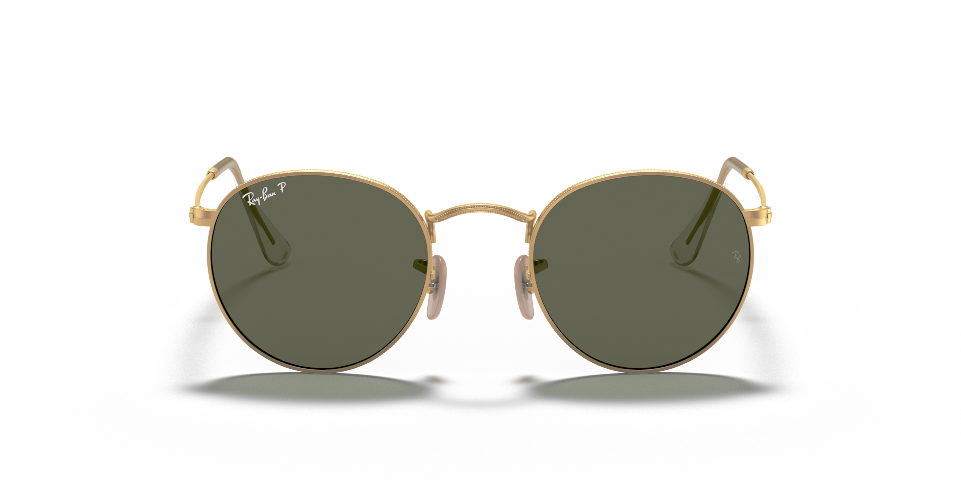 Ray-Ban RB3447 Round Metal Polarized 112/58 Men's Sunglasses Gold Size 50