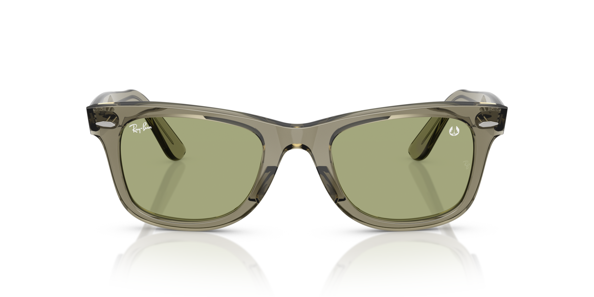 Ray-Ban Ray-Ban Star Wars™ – Master Yoda Wayfarer Sunglasses Transparent Green Frame Green Lenses 50-22