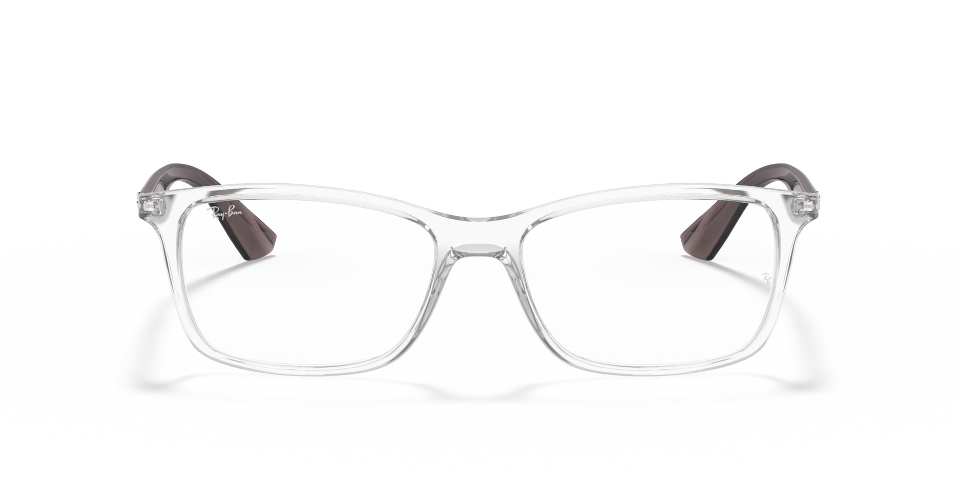 Ray-Ban Rb7047 Optics Optical Transparent Grey Frame Clear Lenses Polarized 54-17