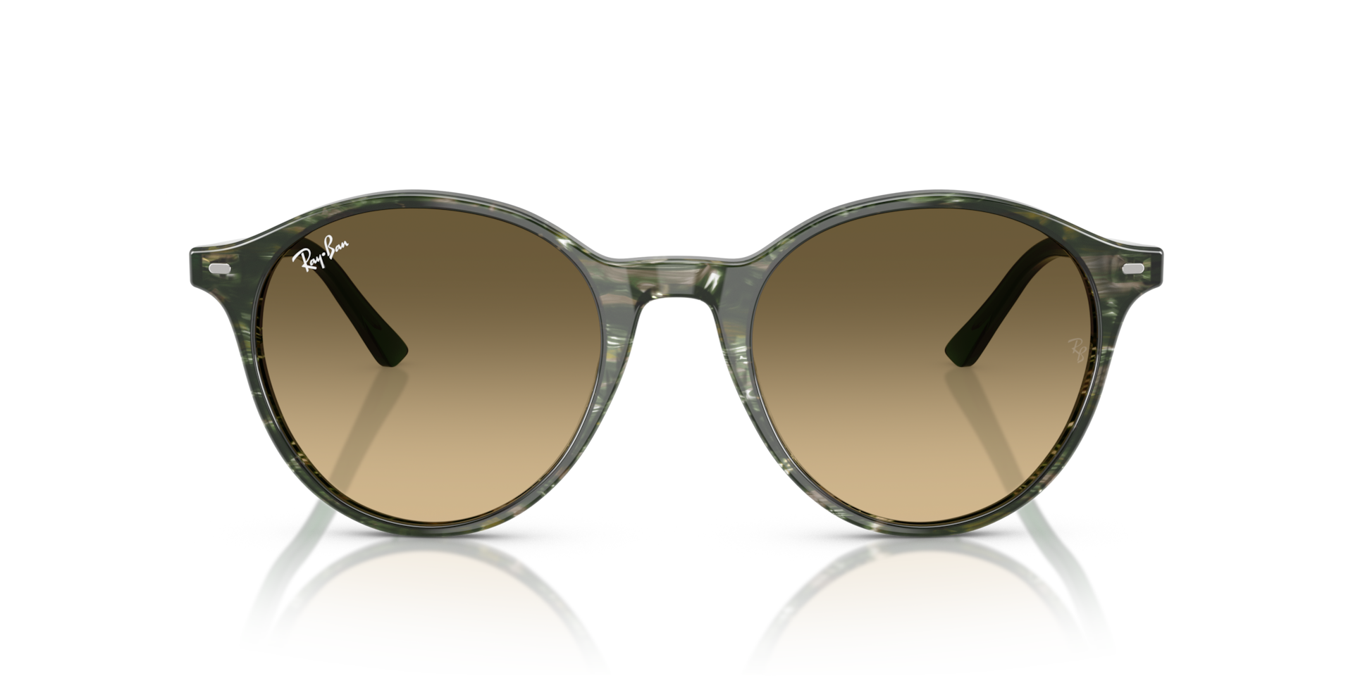 Ray-Ban Rb2230 Sunglasses Transparent Green Frame Brown Lenses 53-21