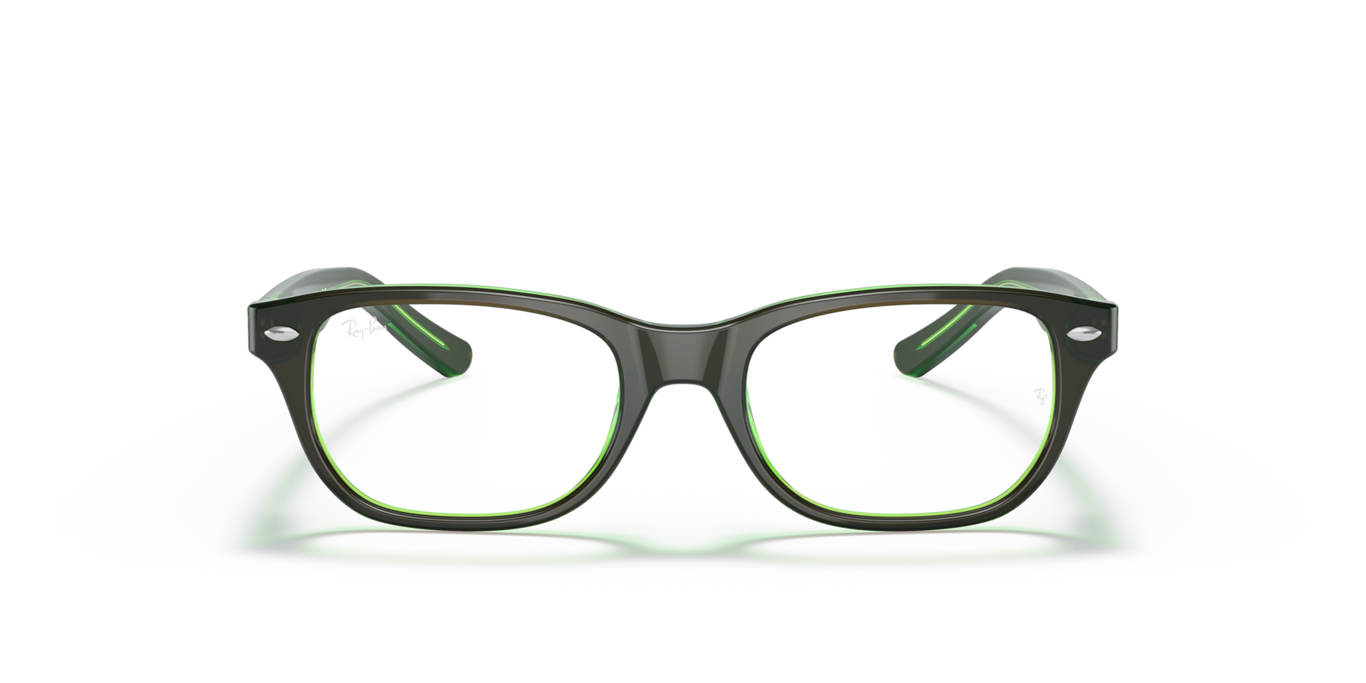 Ray-Ban Rb1555 Optics Kids Optical Brown Frame Clear Lenses Polarized 46-16