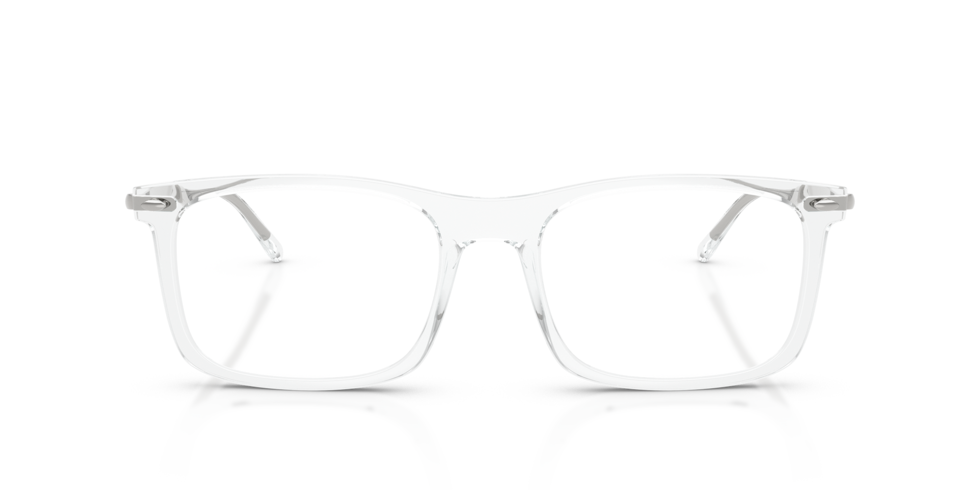 Ray-Ban Rb7260 Optics Optical Silver Frame Clear Lenses Polarized 56-19