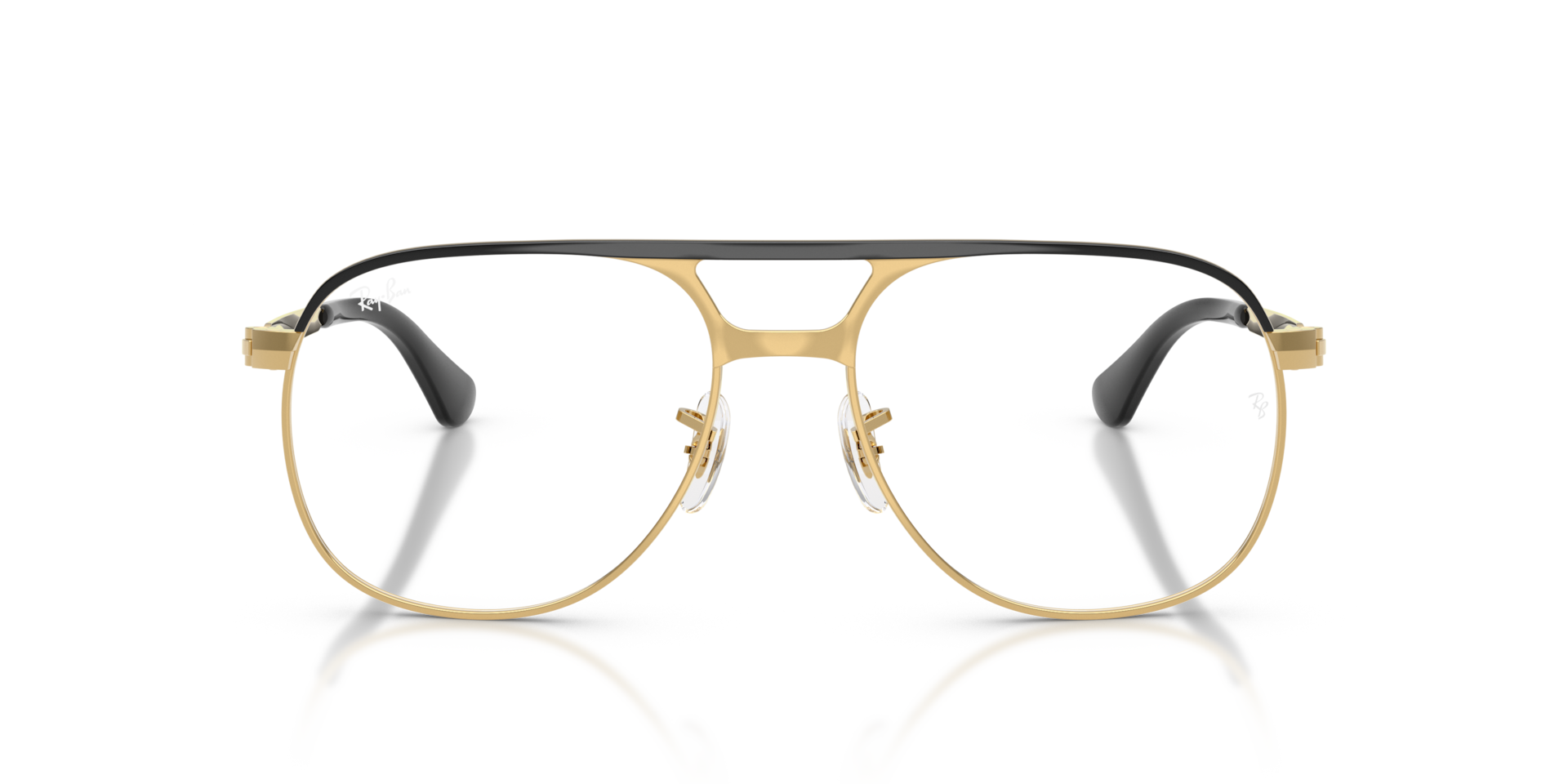 Ray-Ban Bill Max Optics Optical Gold Frame Transparent Lenses Polarized 54-17