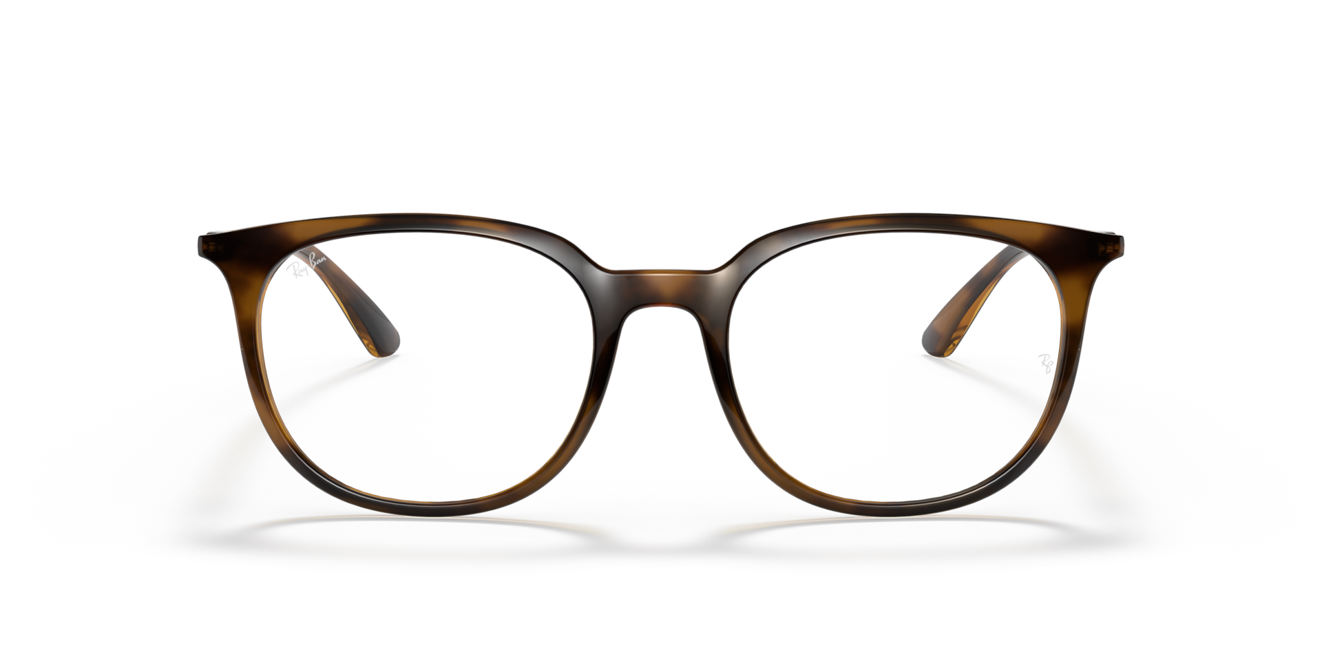 Ray-Ban Rb7190 Optics Optical Havana Frame Clear Lenses Polarized 53-19
