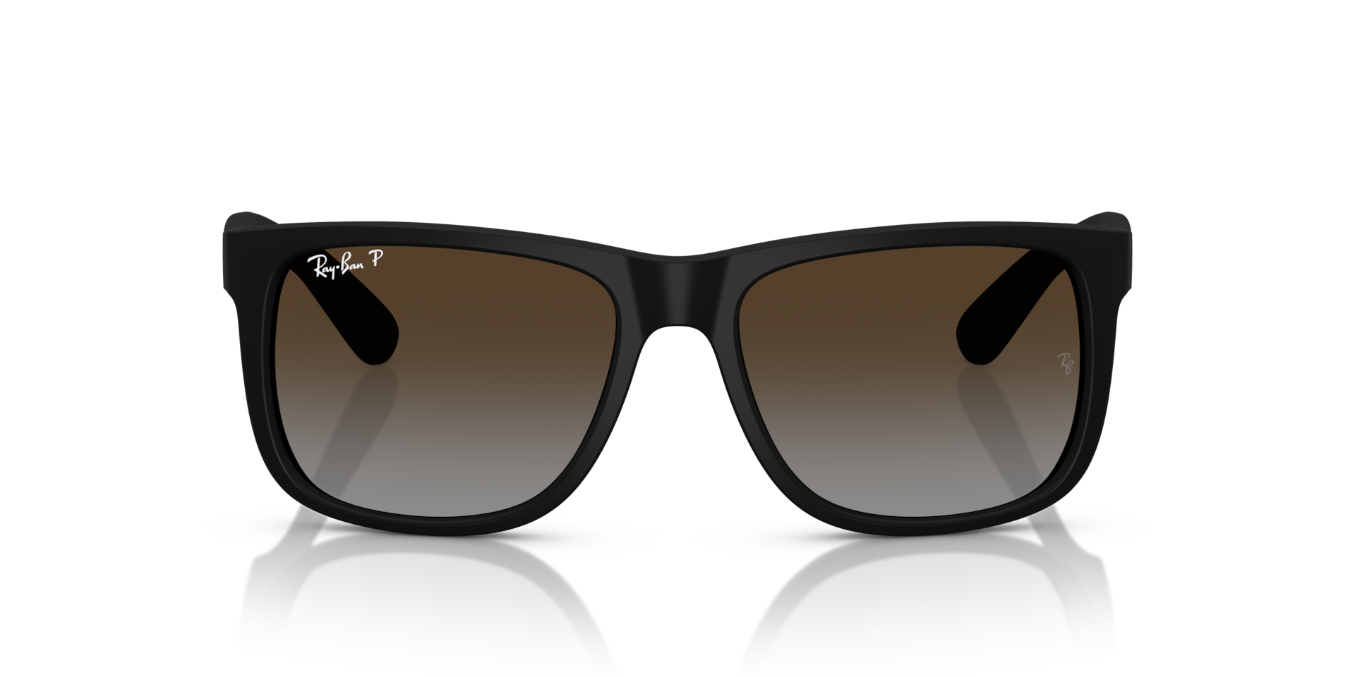 Ray-Ban Justin Classic Sunglasses Rubber Black Frame Brown Lenses Polarized 54-16