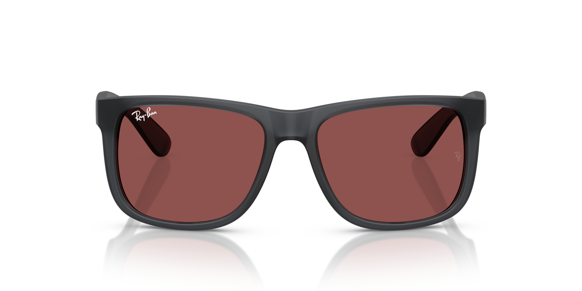 Ray-Ban Justin Classic Sunglasses Opal Grey Frame Violet Lenses 51-16