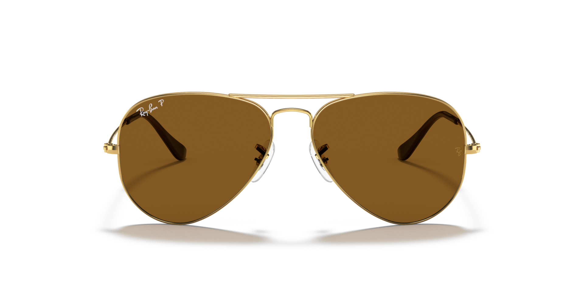 Ray-Ban Aviator Classic Sunglasses Arista Gold Frame Brown Lenses Polarized 58-14