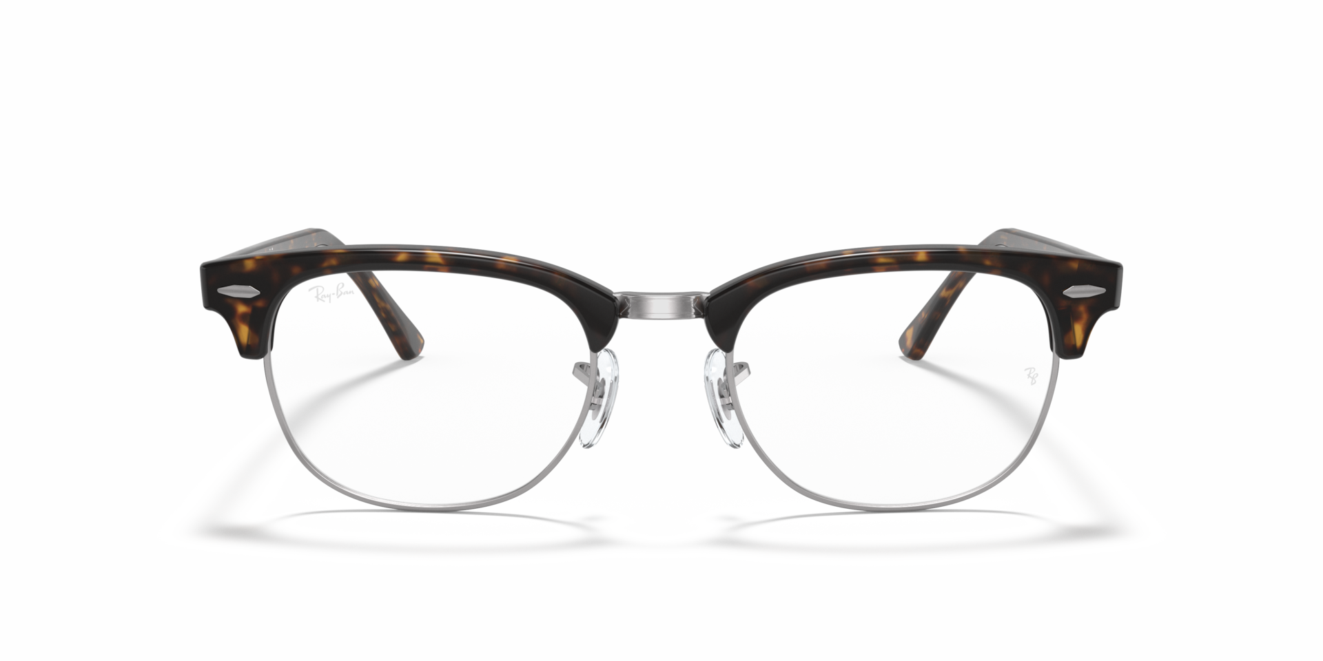 Ray-Ban Clubmaster Optics Optical Dark Havana Frame Clear Lenses 49-21