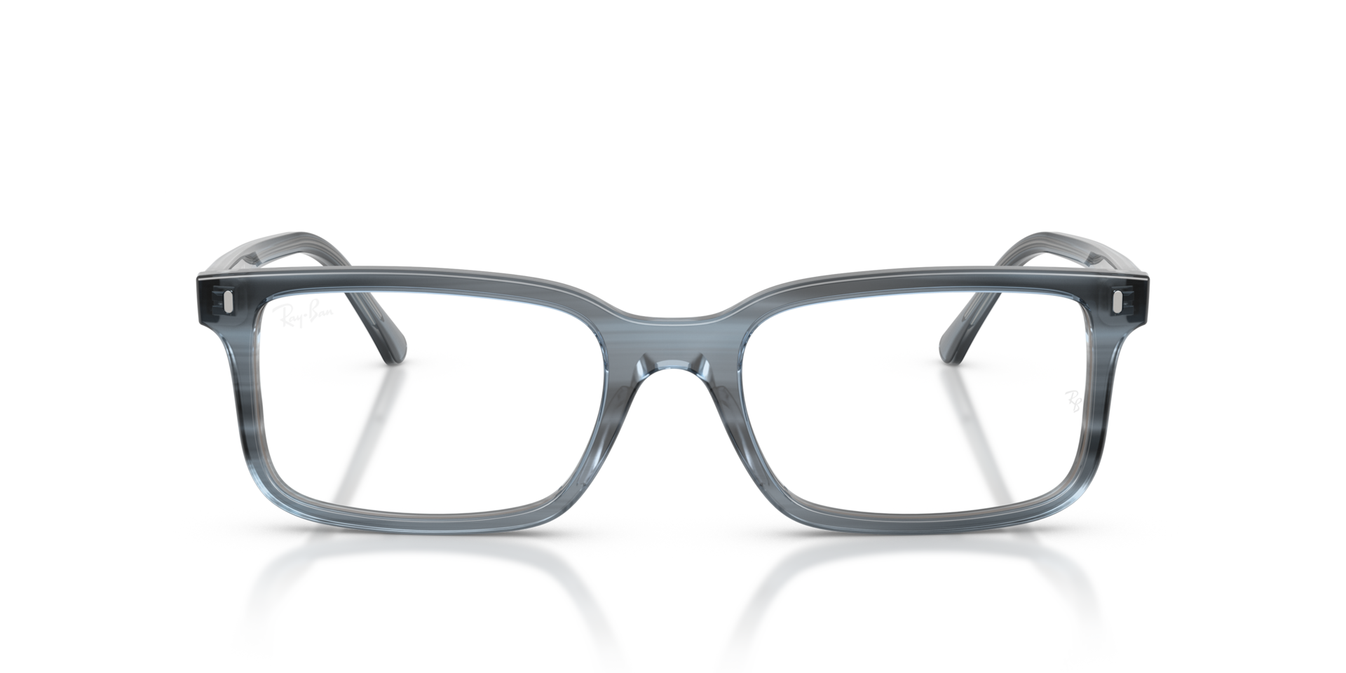 Ray-Ban Rb5445 Optical Striped Blue Frame Clear Lenses Polarized 54-19
