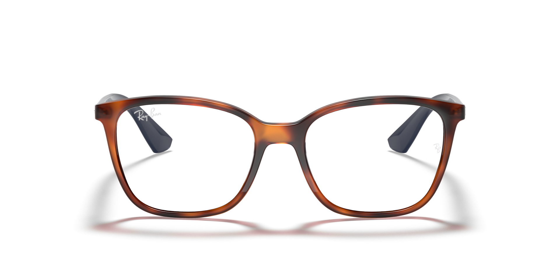 Ray-Ban Rb7066 Optics Optical Blue Frame Clear Lenses Polarized 52-17