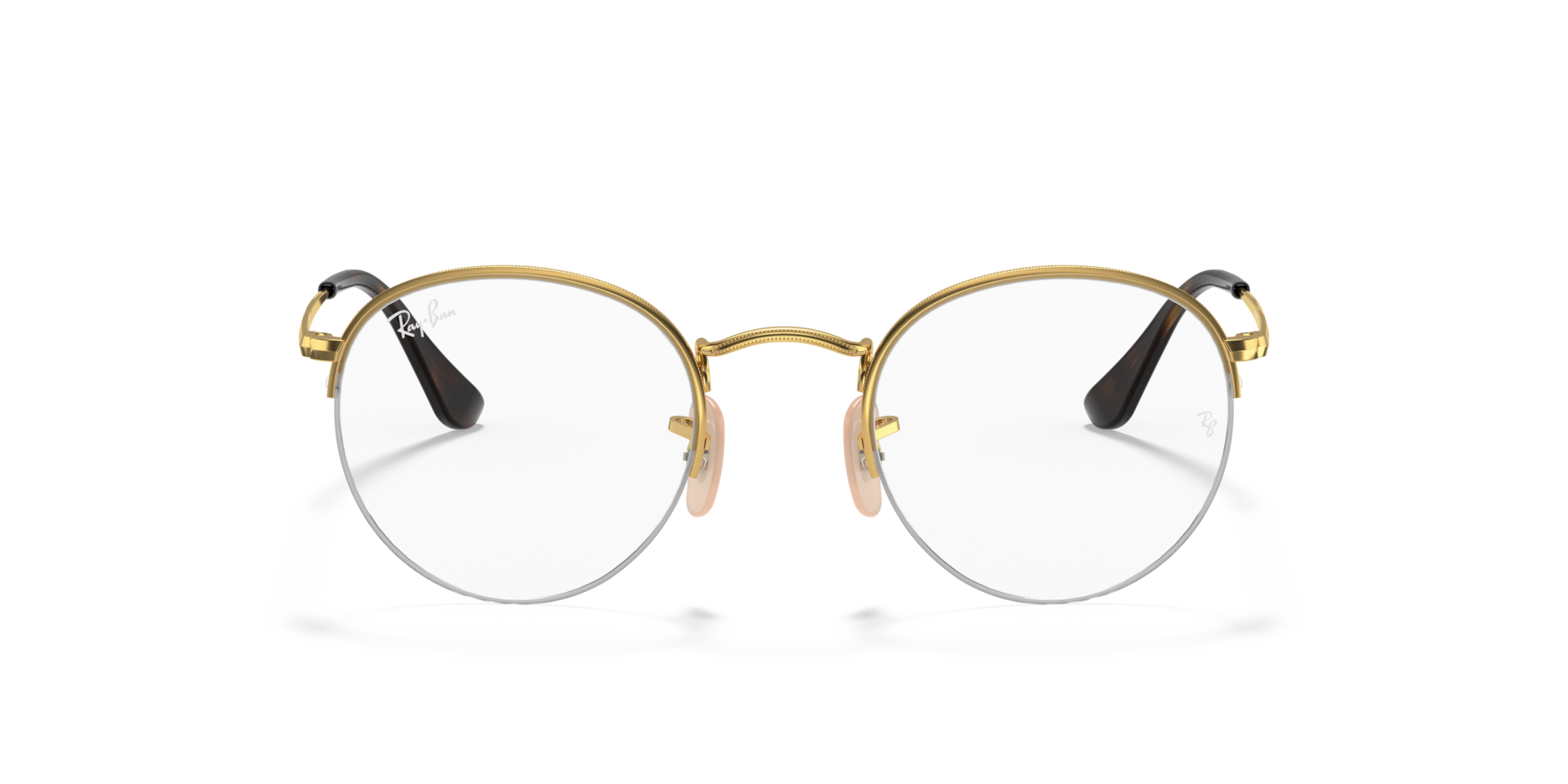 Ray-Ban Round Gaze Optical Arista Gold Frame Clear Lenses 51-22