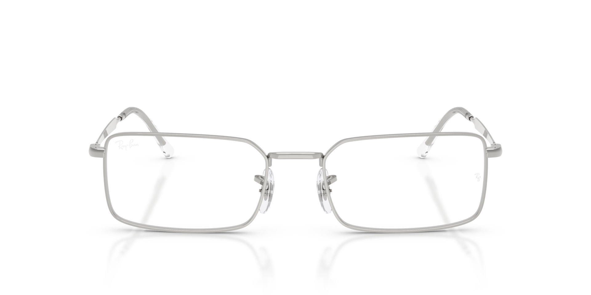 Ray-Ban Rb6557 Optics Optical Silver Frame Transparent Lenses Polarized 54-19