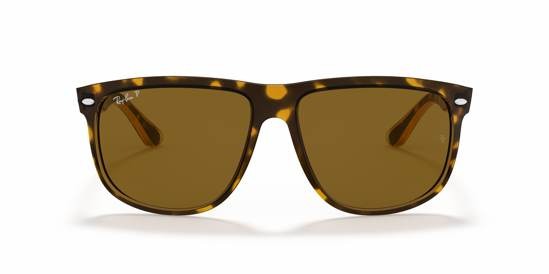 Ray-Ban Boyfriend Sunglasses Light Havana Frame Brown Lenses Polarized 60-15