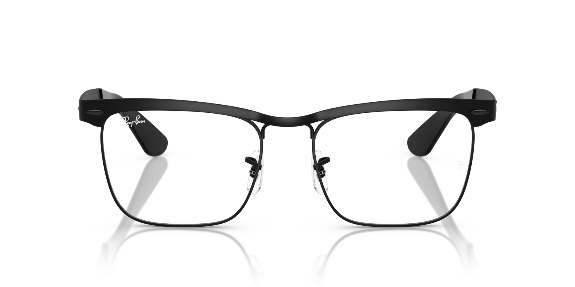 Ray-Ban Wayfarer Deluxe Optics Optical Matte Black Frame Clear Lenses Polarized 53-18