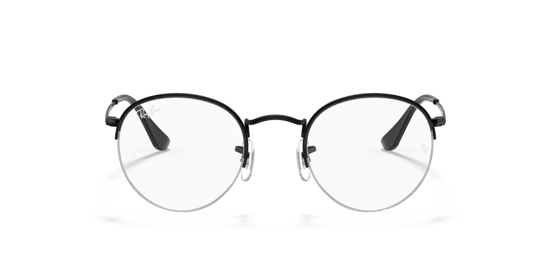 Ray-Ban Round Gaze Optical Black Frame Clear Lenses 51-22