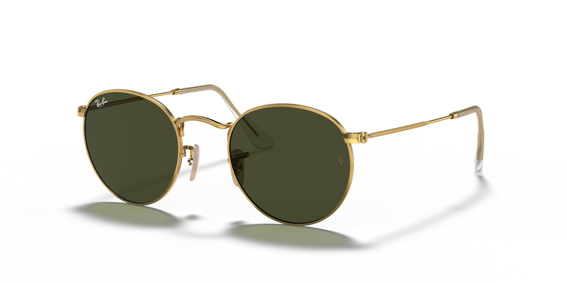 Ray-Ban RB3447 ROUND METAL Sunglasses | Clearly