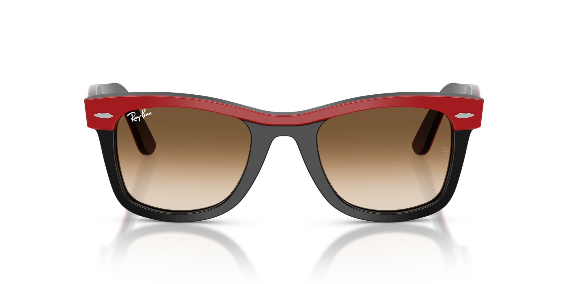 Ray-Ban Wayfarer Street Neat Sunglasses Red On Black Frame Brown Lenses 50-22