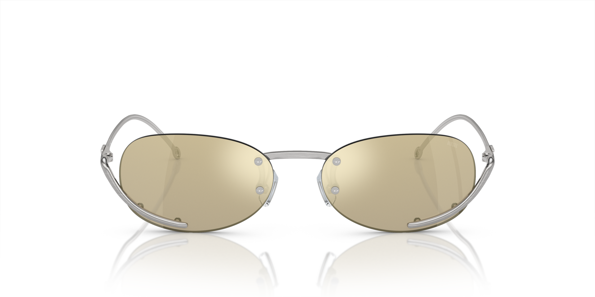Diesel DL1004 111/V9 Men's Sunglasses Silver Size 53