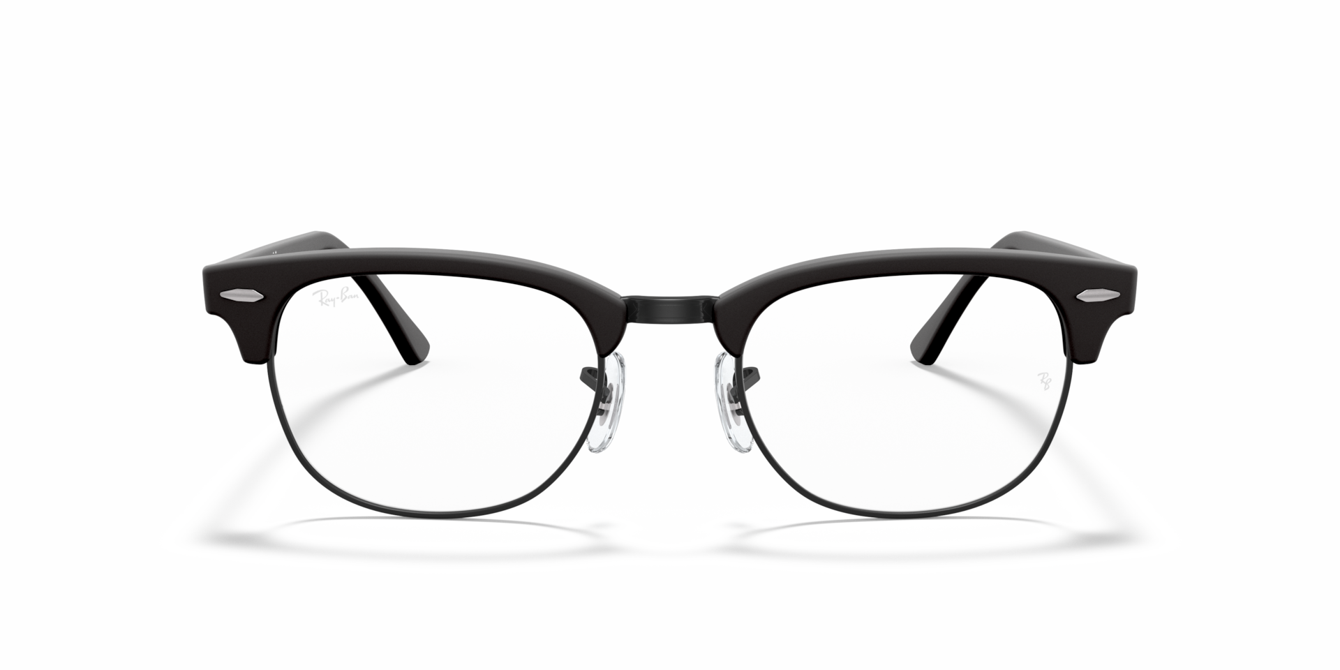 Ray-Ban Clubmaster Optics Optical Black Frame Clear Lenses 49-21