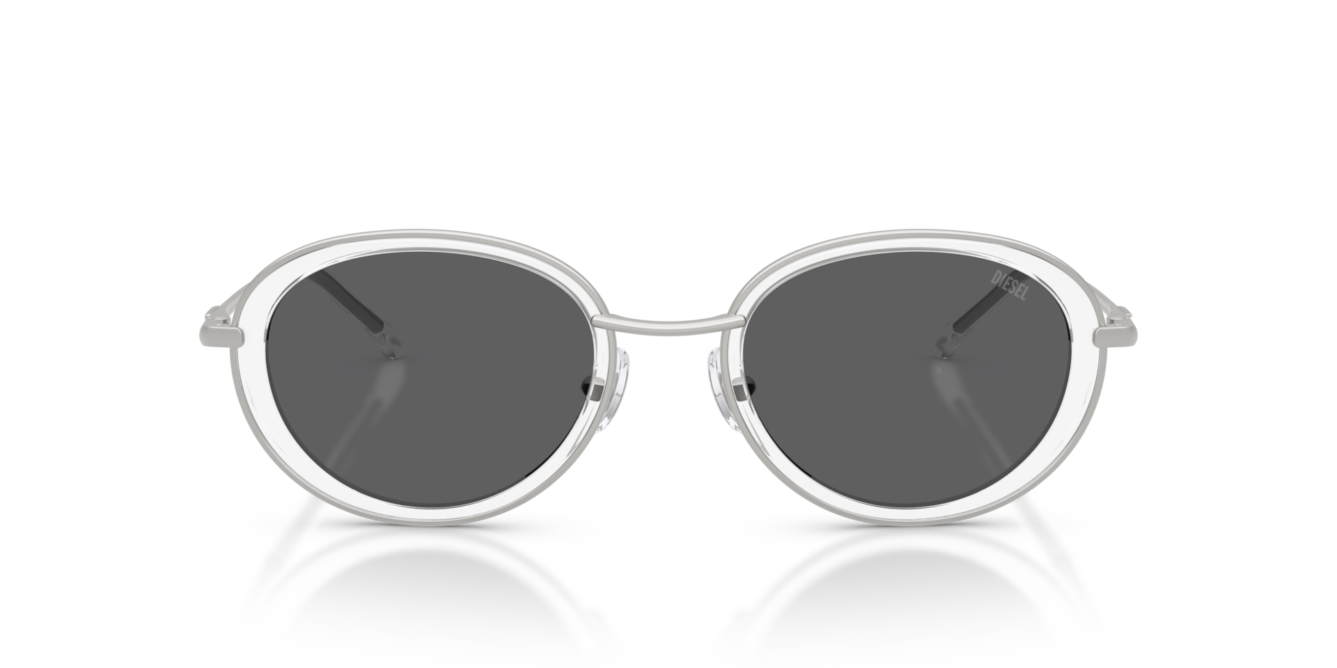 Diesel DL1018 100787 Men's Sunglasses Silver Size 51